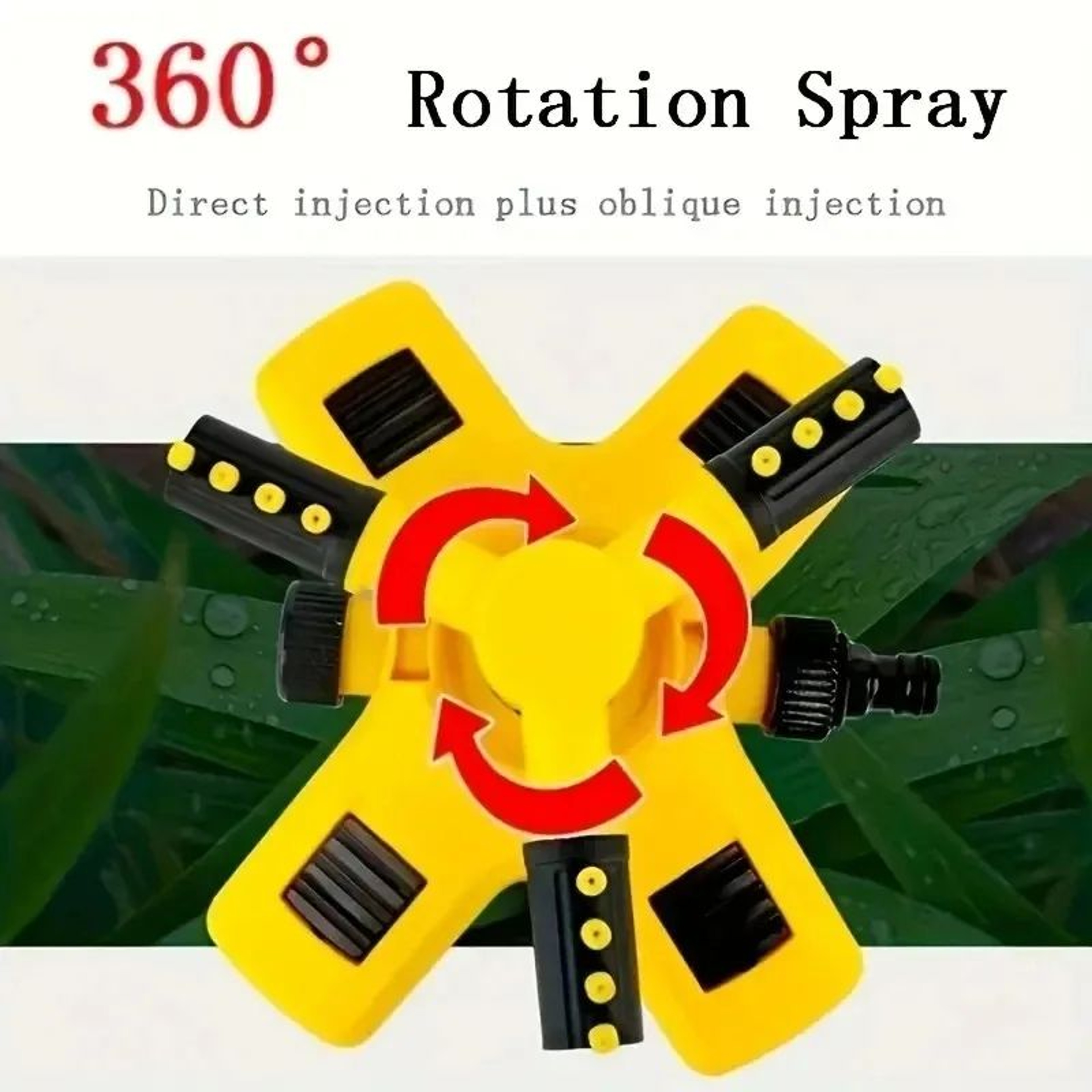 360 Rotating Lawn Sprinkler Set With Adjustable Spray Arms For LargeArea Watering 4