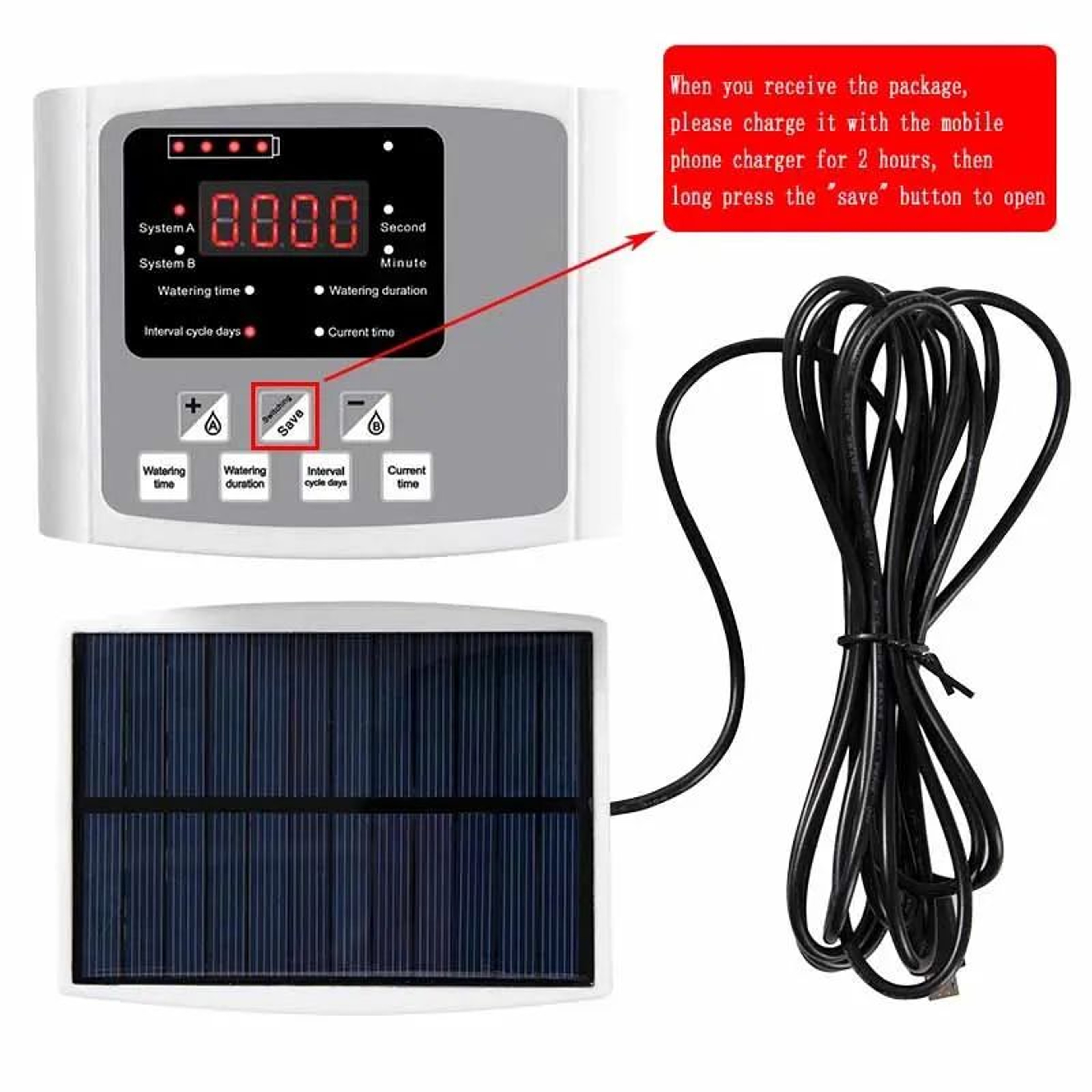 Solar Smart DualZone Garden Irrigation Controller  Automatic Drip Watering System 1