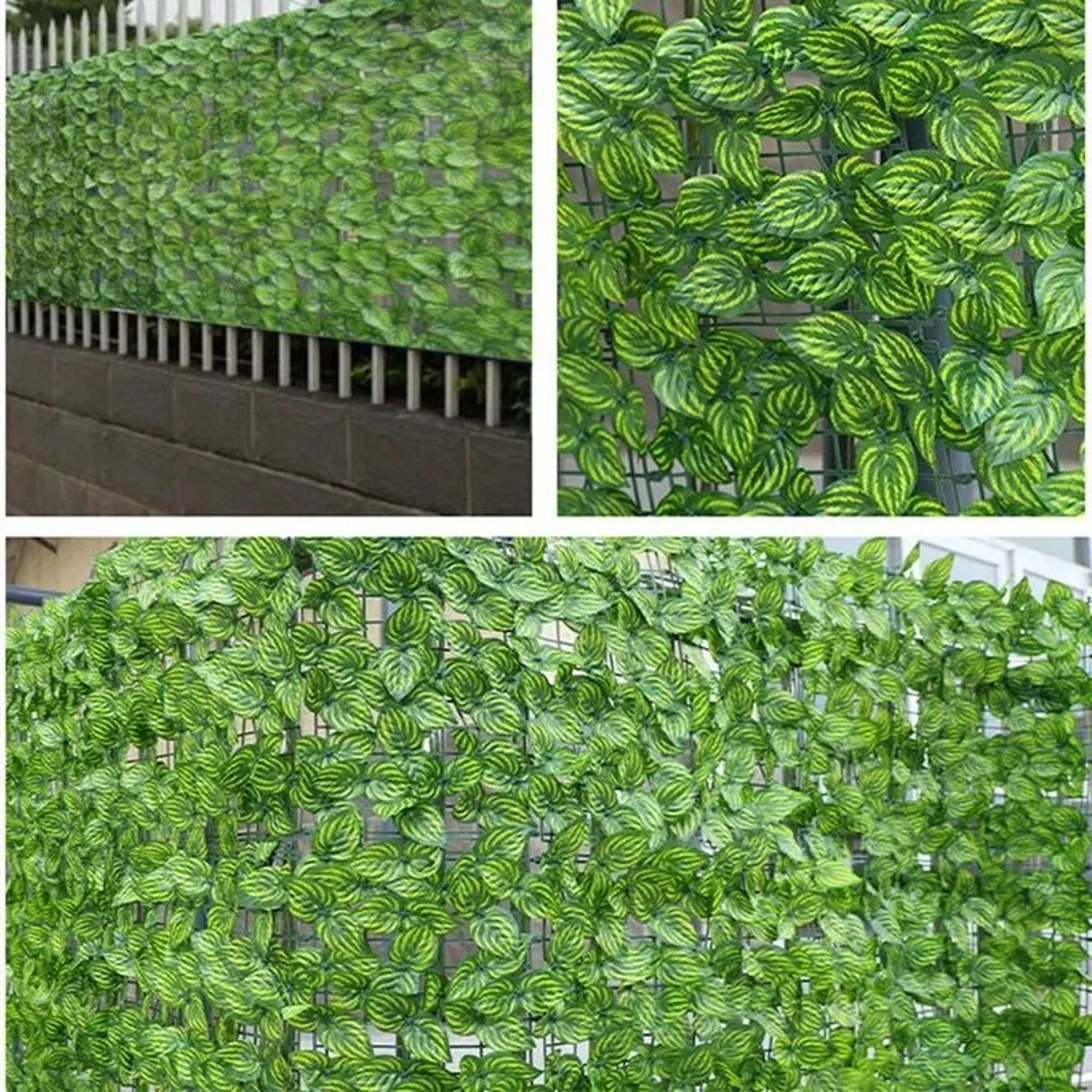 LushView Artificial Green Leaf Privacy Fence For Balcony  Garden 1