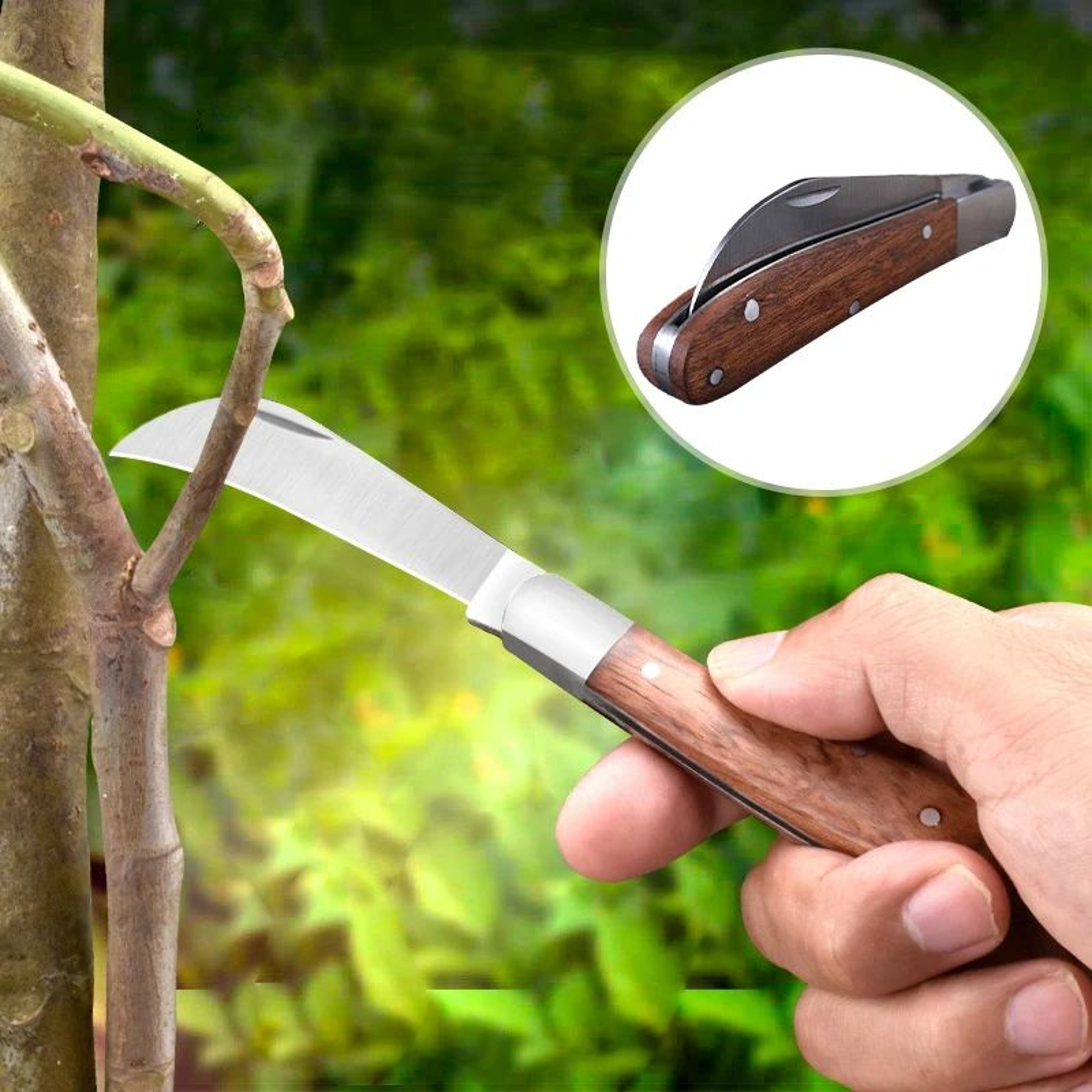 Premium Folding Grafting Scissors  Tool  HeavyDuty Stainless Steel Gardening Knife For Precision Cu 2
