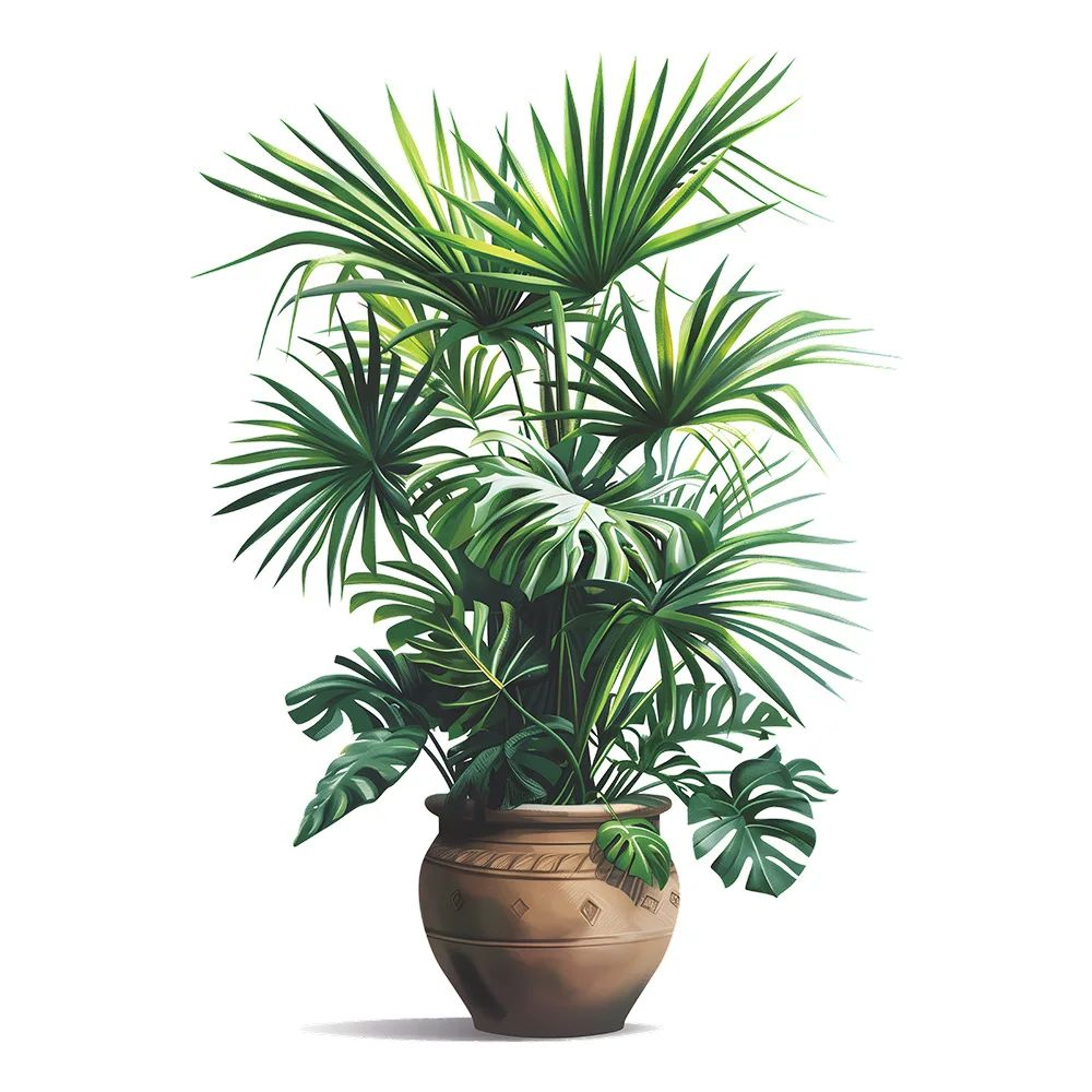 Green Potted Plant Wall Sticker  Self Adhesive 3D Plant Wall Decal For Fresh Green Wall Decor 4
