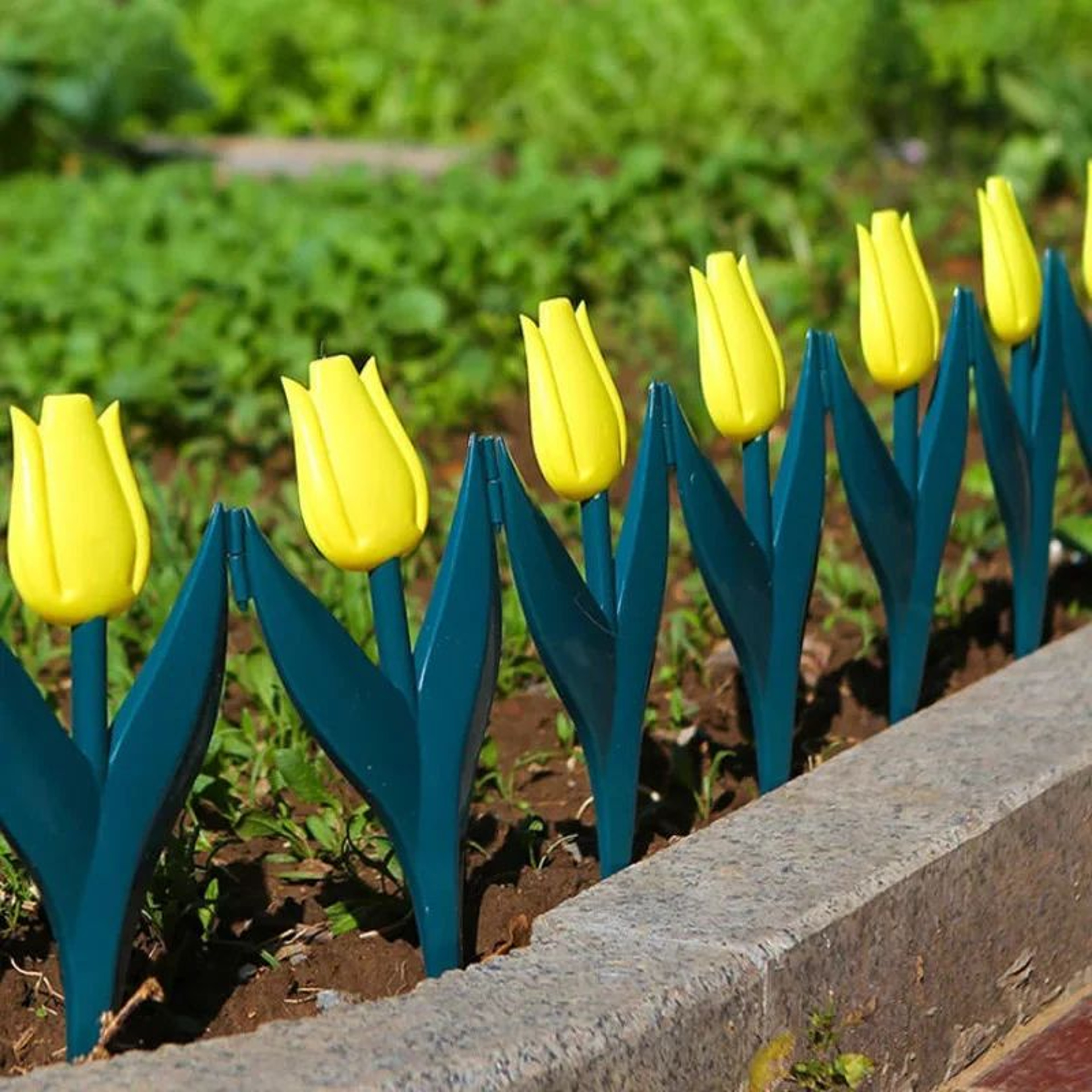 TulipSnap 10Piece Garden Edging Fence  Interlocking Flower Bed Border Panels 0