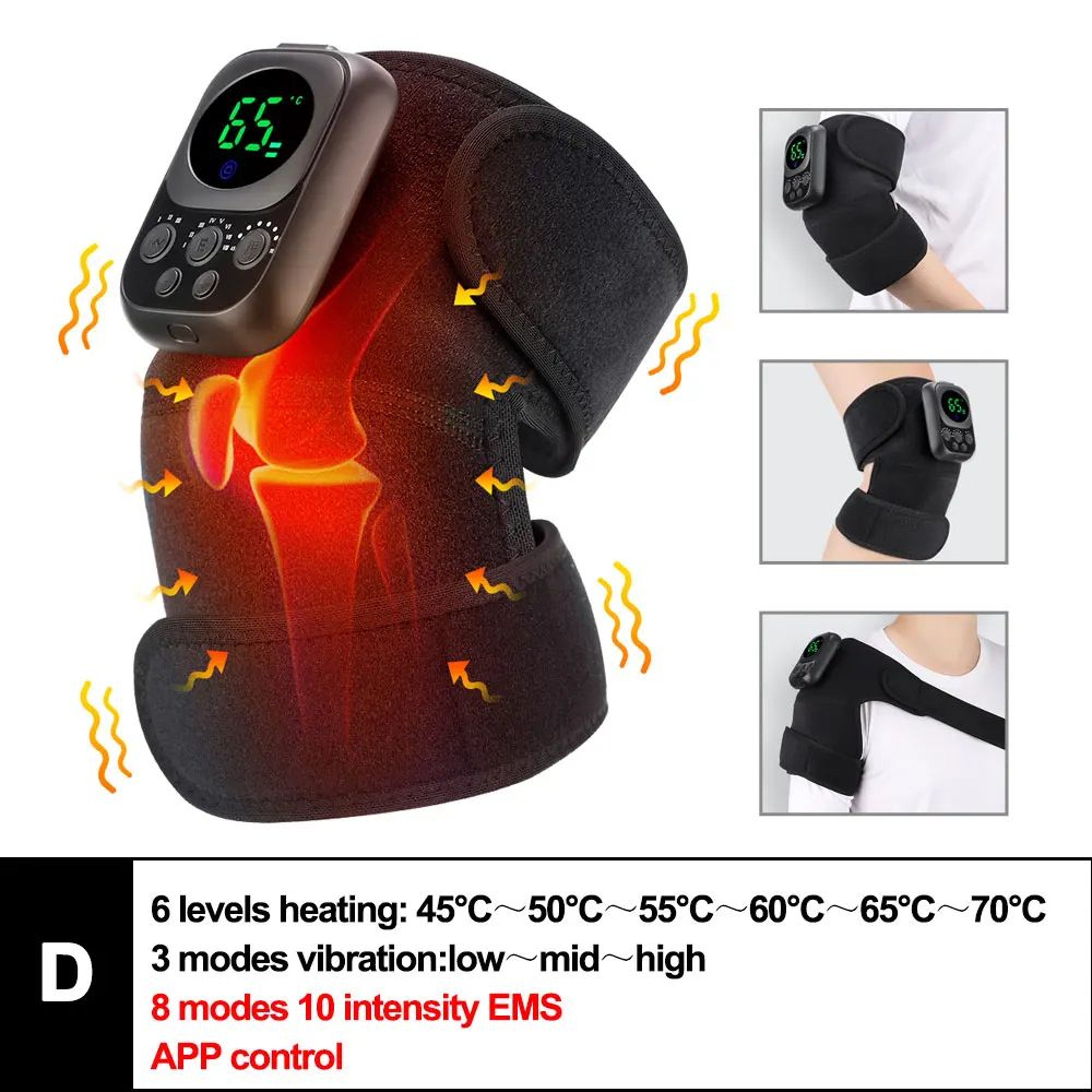 Premium 3in1 Heated Knee Massager  Vibration Therapy Joint Relief Wrap 8