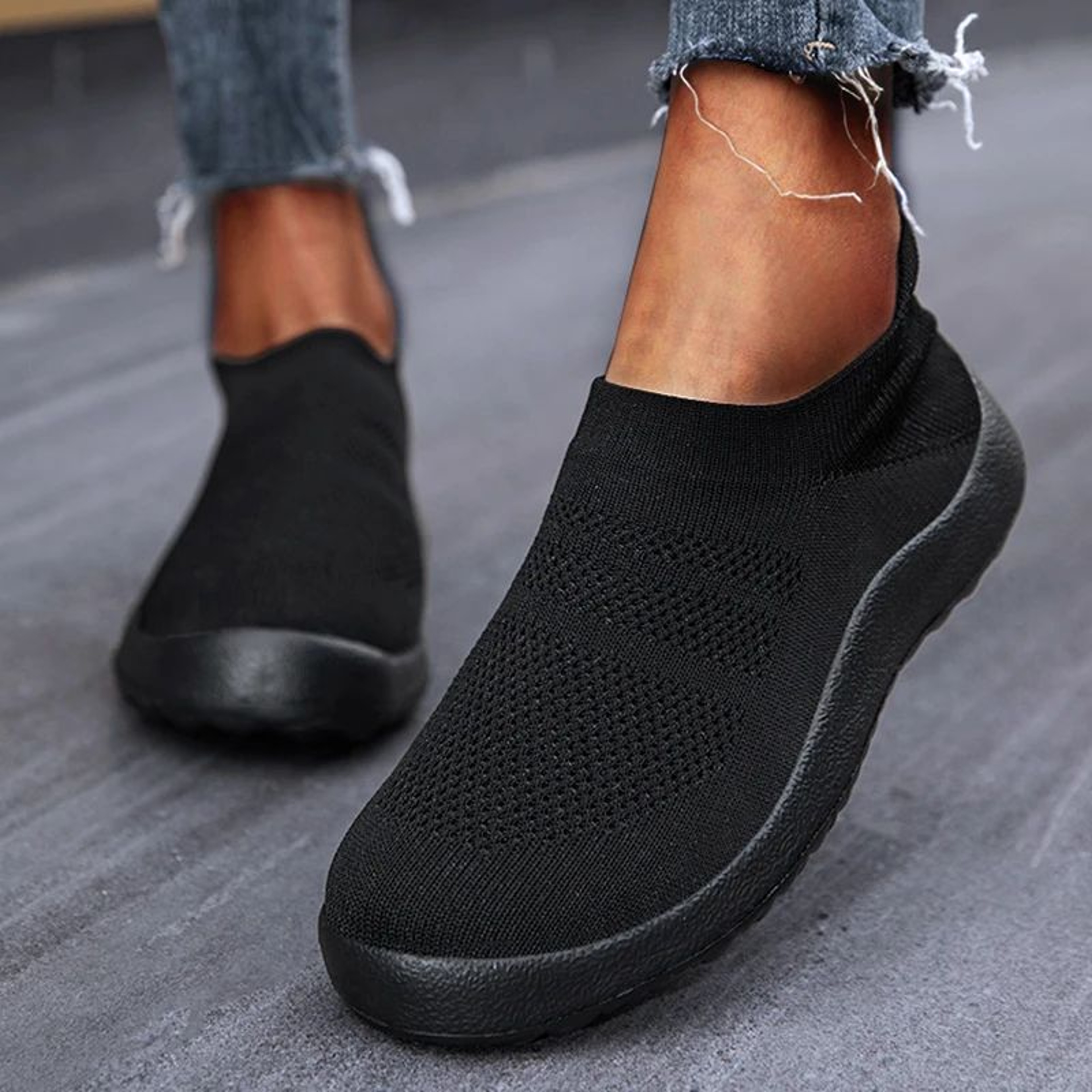 2024 Womens SlipOn Sock Sneakers  Breathable Comfort Walking  Running Shoes 4
