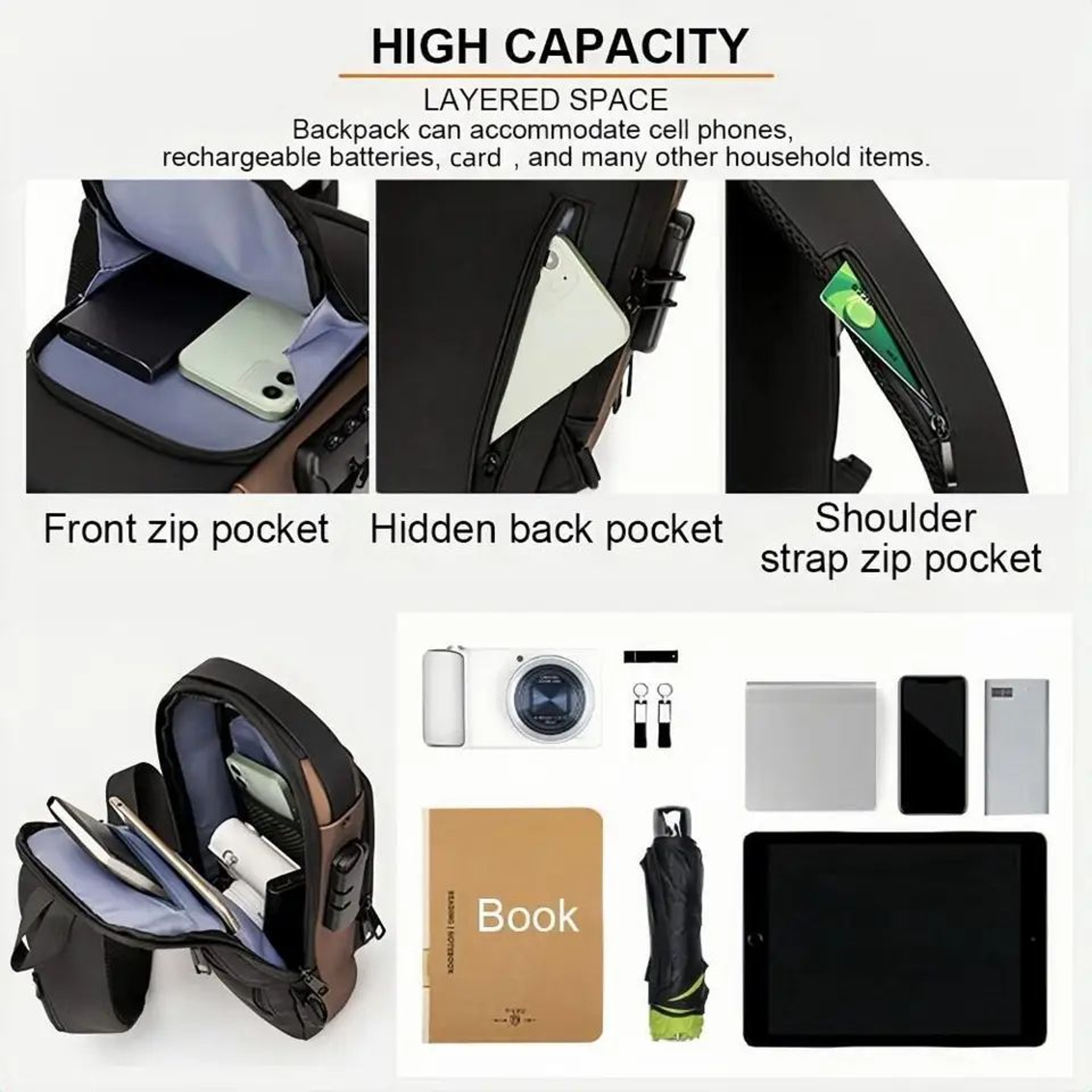 AntiTheft Oxford Chest Sling Bag For Men  Secure Crossbody Chest Pack For Commute  Motorcycle 3