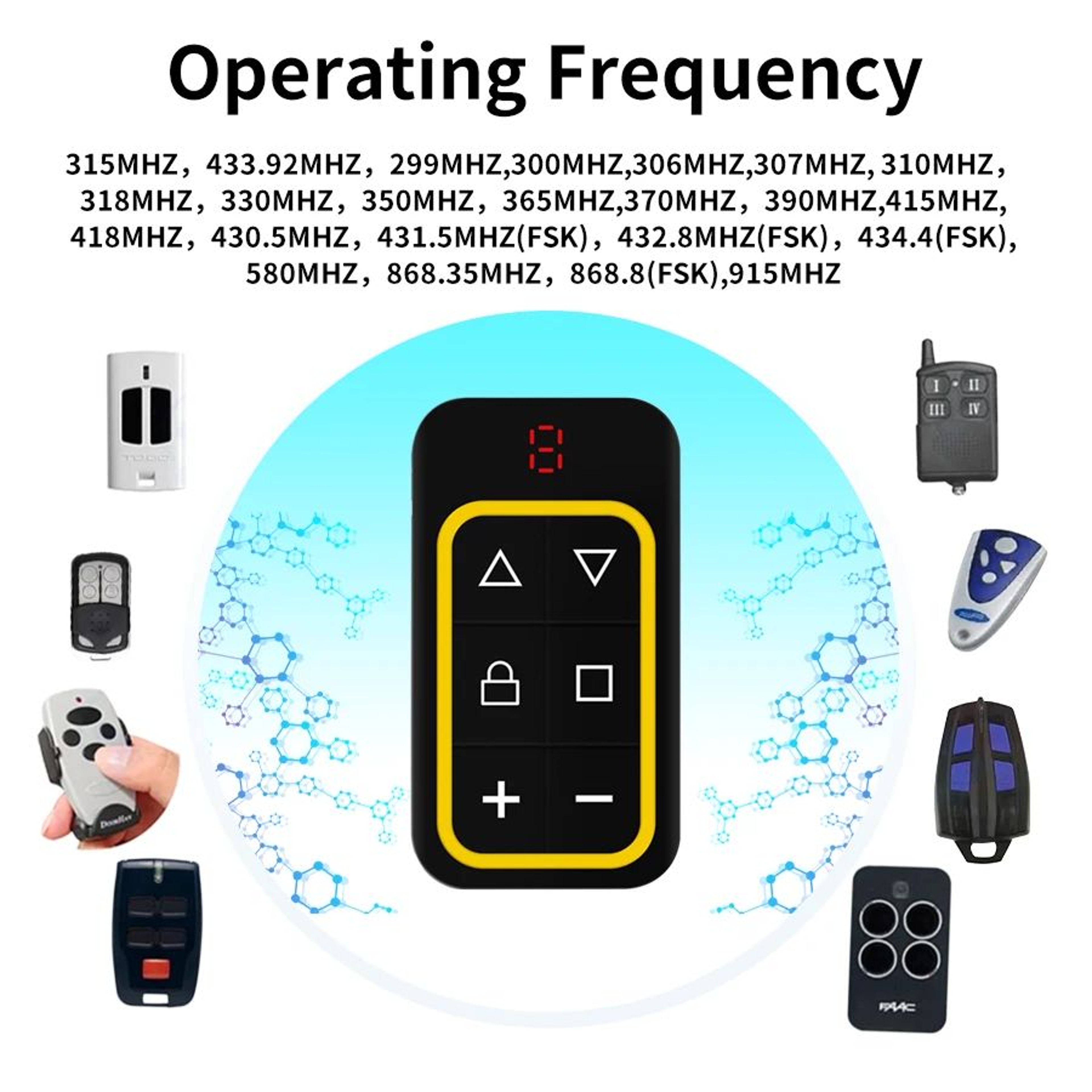 Universal MultiFrequency Garage Remote Duplicator Controller  8Channel Universal Garage Remote 1