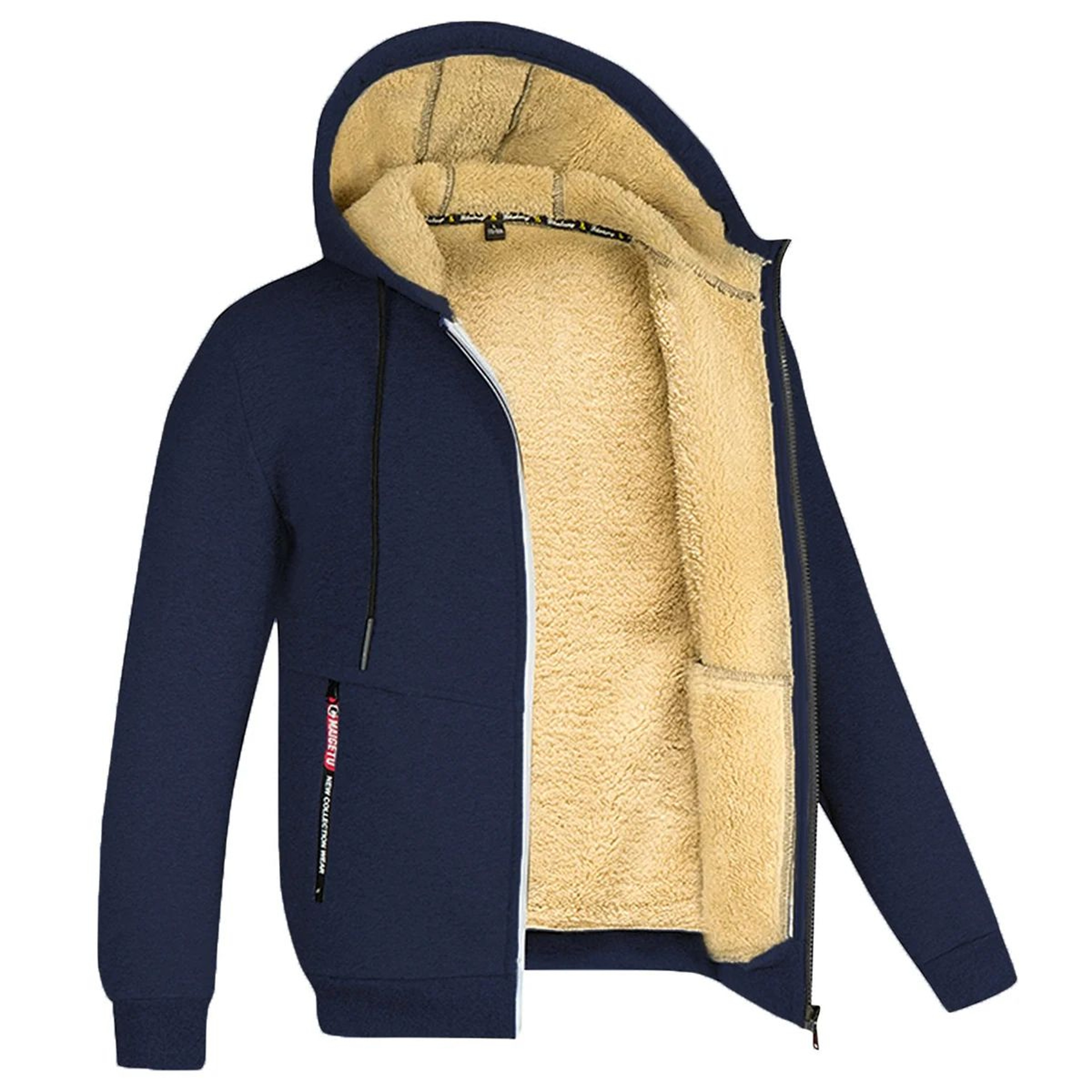 Mens FullZip Fleece Hoodie Jacket For Casual Streetwear  Winter Comfort 15