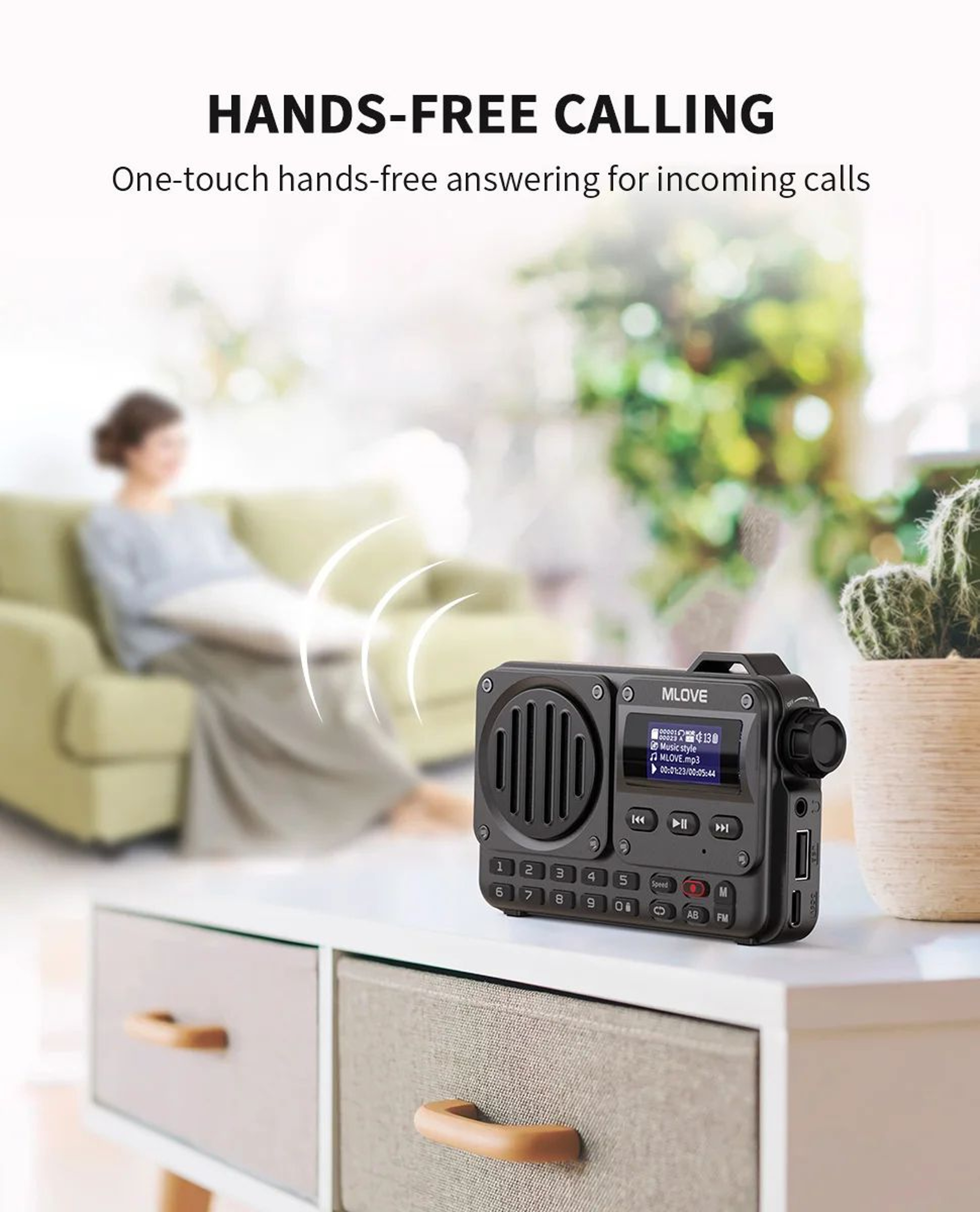 MLOVE BV800 UltraVersatile Portable Bluetooth Speaker With FM Radio  LCD Display 10