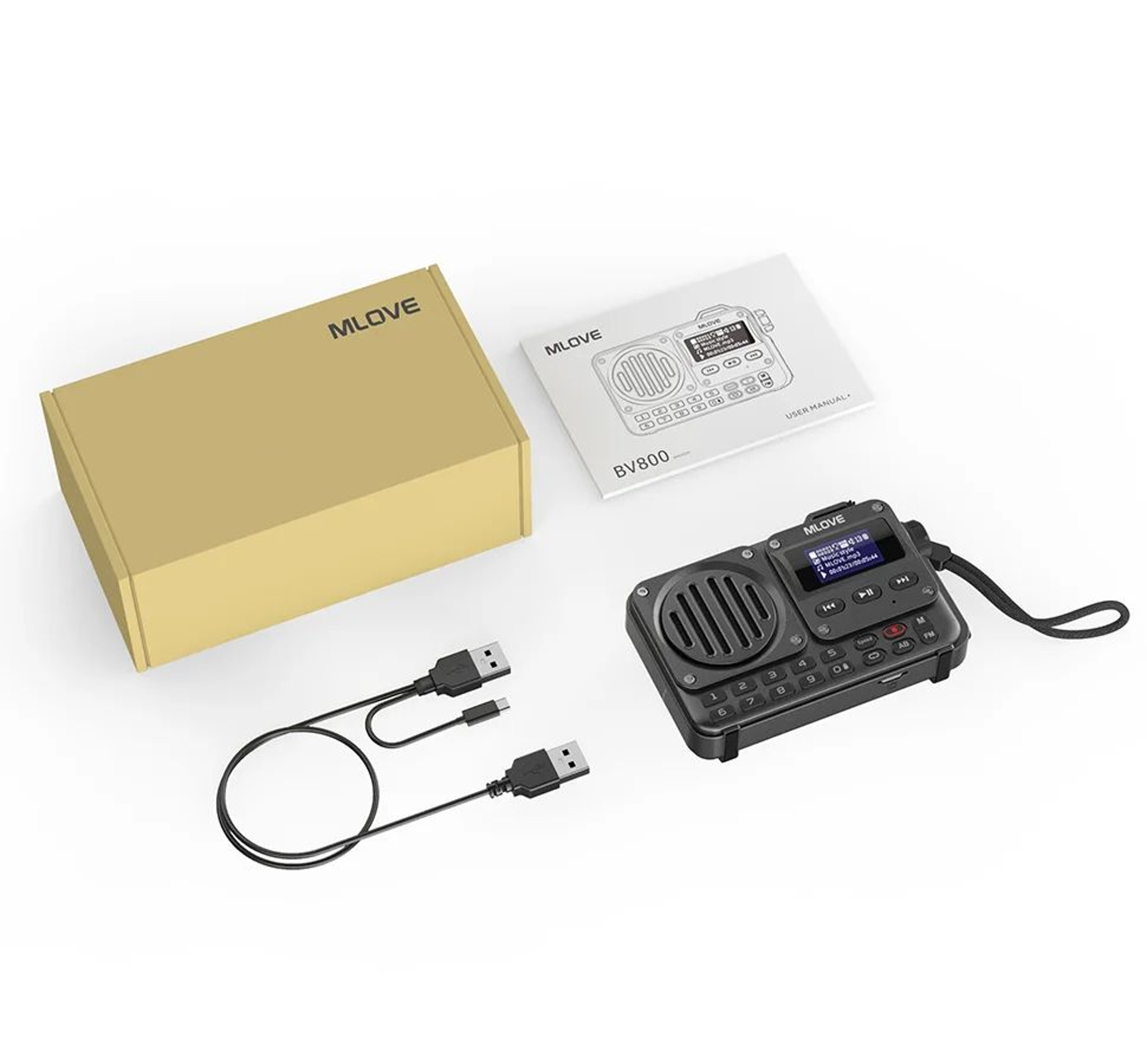 MLOVE BV800 UltraVersatile Portable Bluetooth Speaker With FM Radio  LCD Display 15