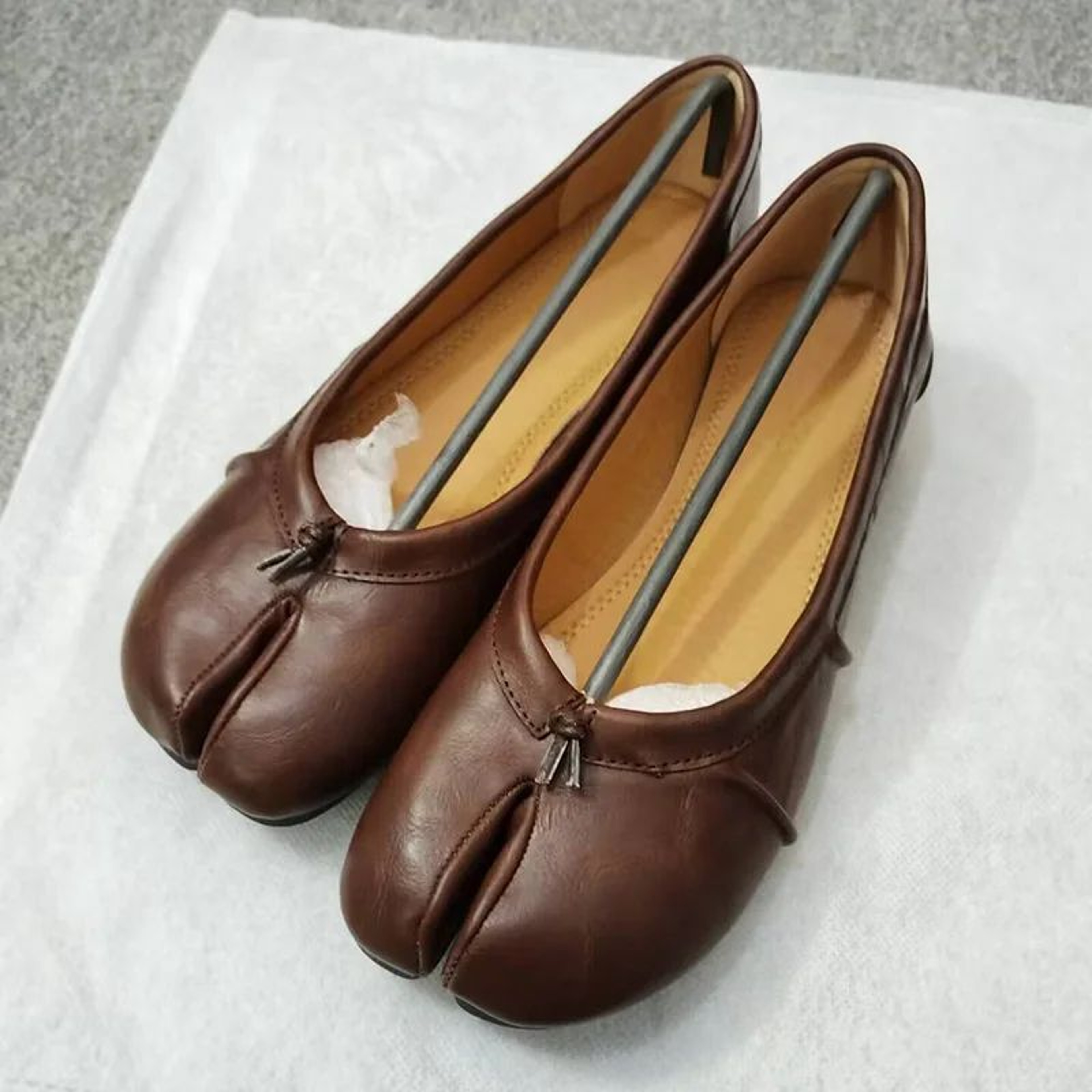 Soft Leather SplitToe Tabi Ballet Flats  Comfortable Casual Walking Loafers For Women 7