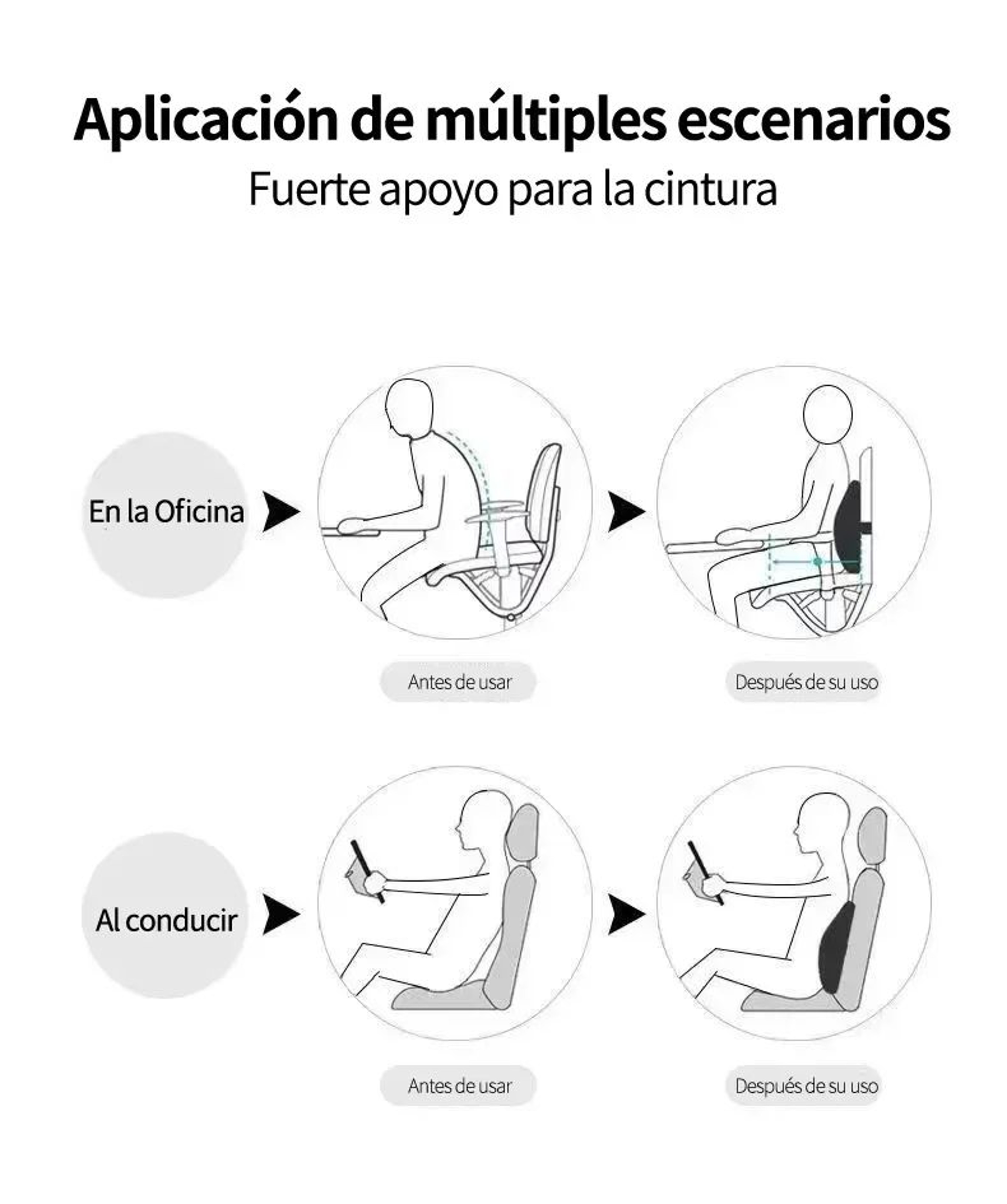 Premium Memory Foam Lumbar Support Cushion  Ergonomic Back Pain Relief Pillow For Car Office  Gamin 5
