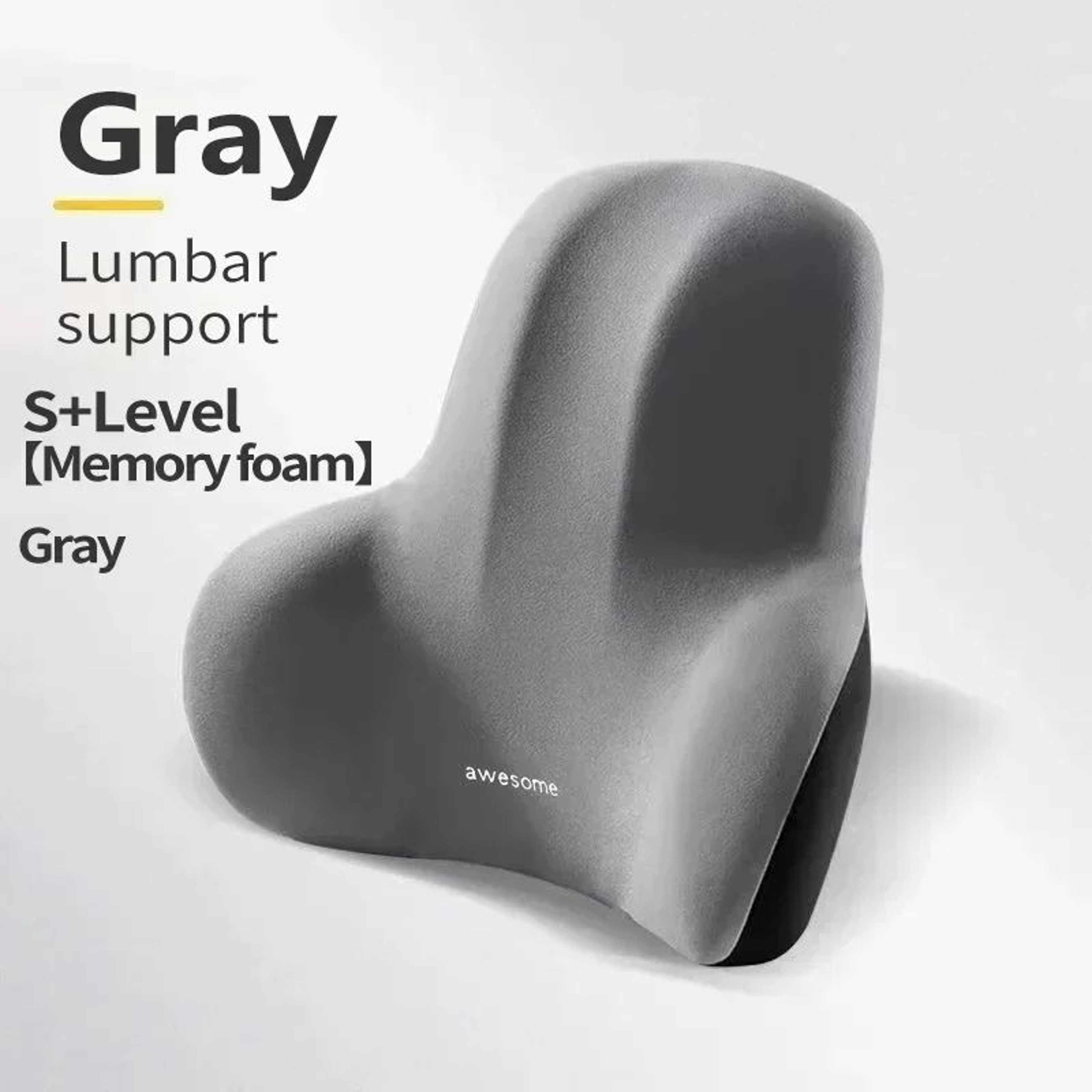 Premium Memory Foam Lumbar Support Cushion  Ergonomic Back Pain Relief Pillow For Car Office  Gamin 7