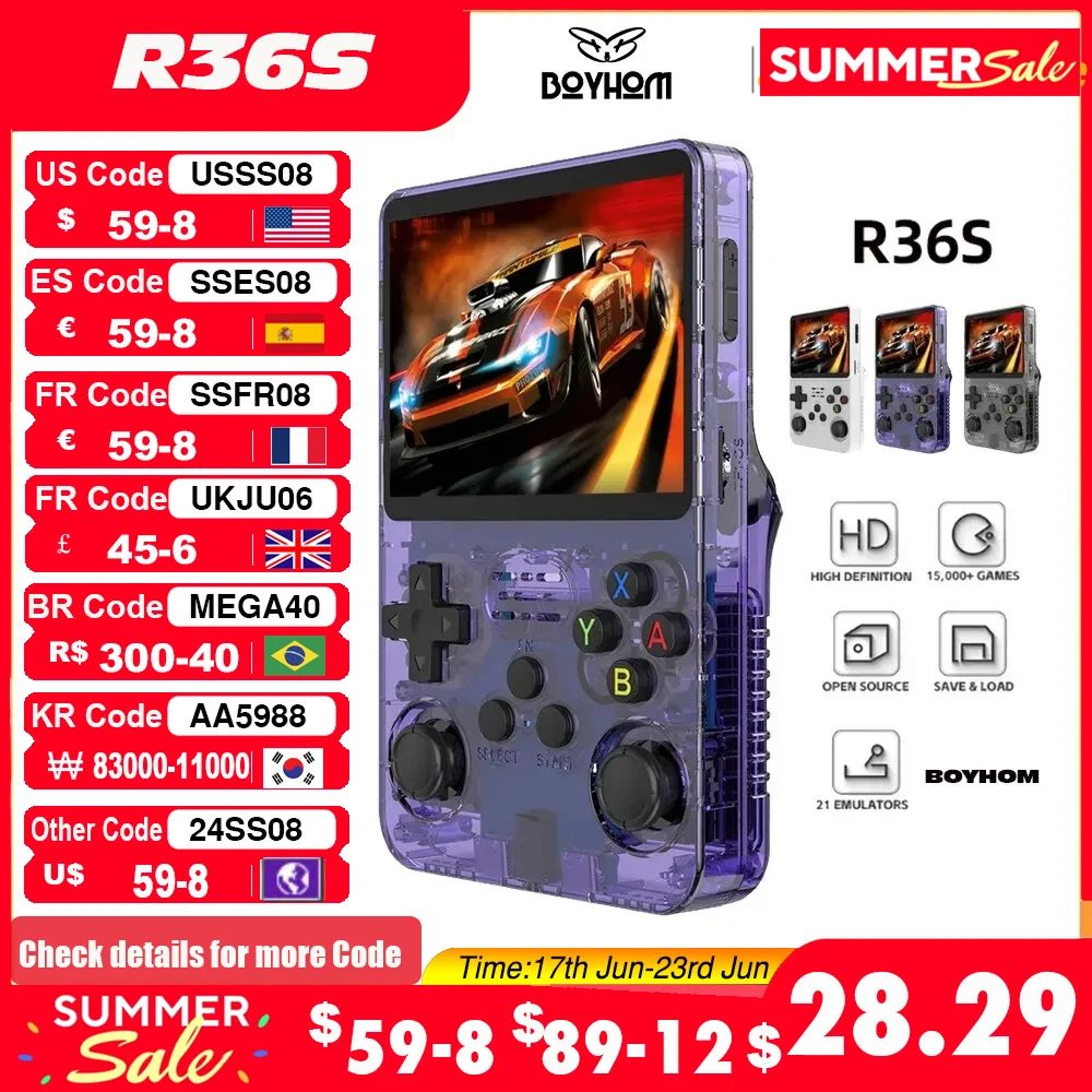 RetroPulse R36S Linux Handheld Game Console With 35 IPS Display 0