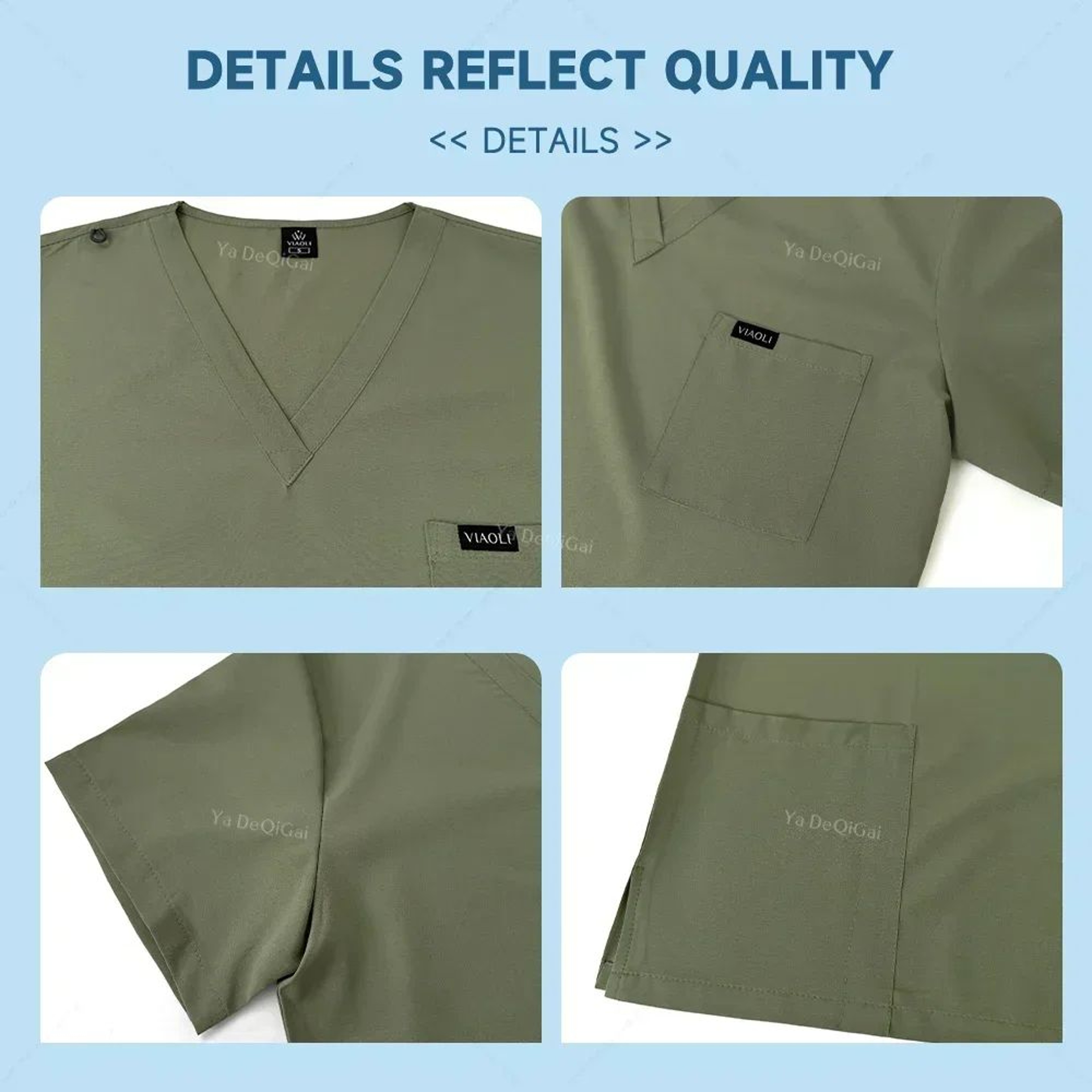Stretch Nursing Scrubs Set For Women  Breathable Medical Scrubs Top  Jogger Pants 4
