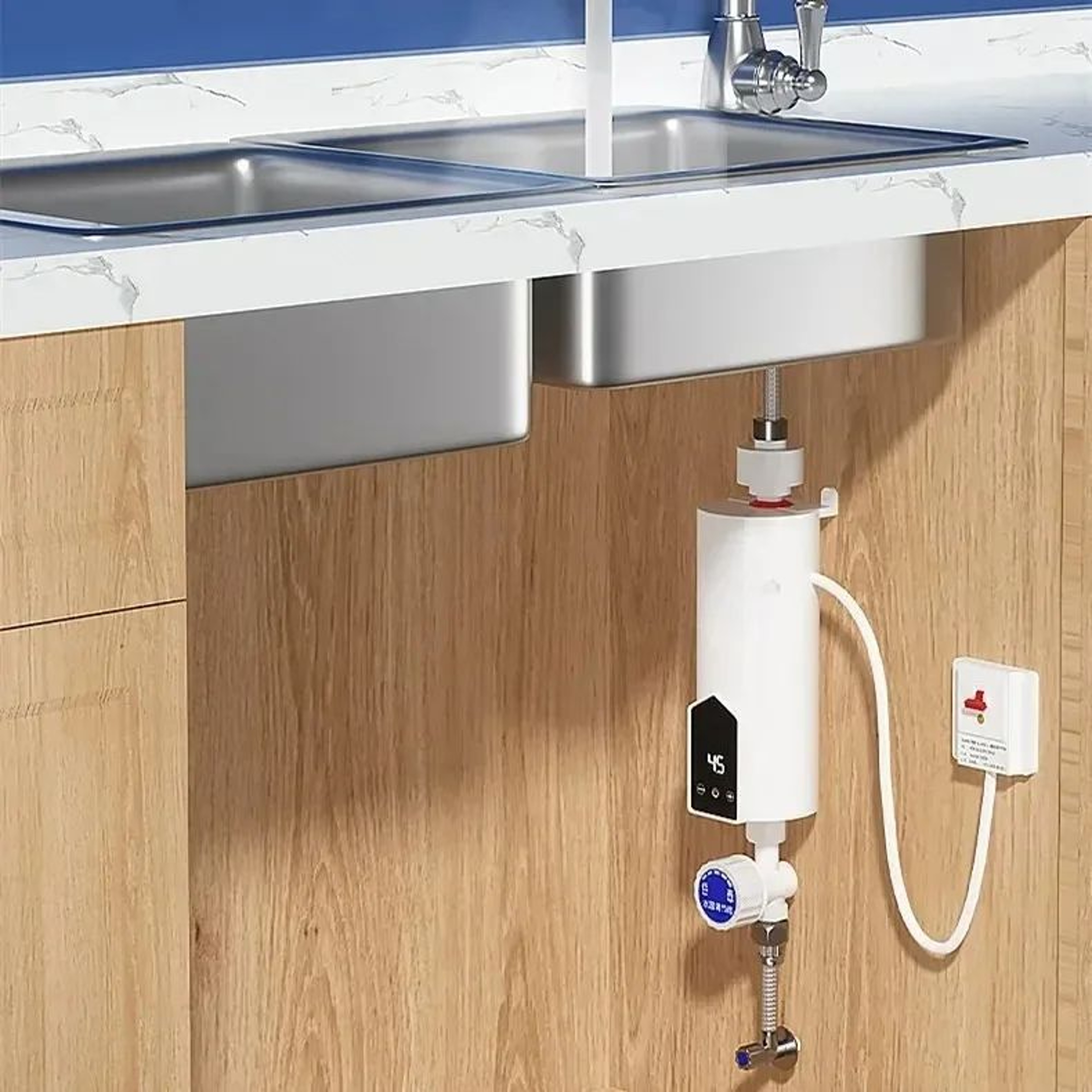 Instant Electric Water Heater 220V 3000W5500W Portable Tankless Heater For Shower  UnderSink Use 0