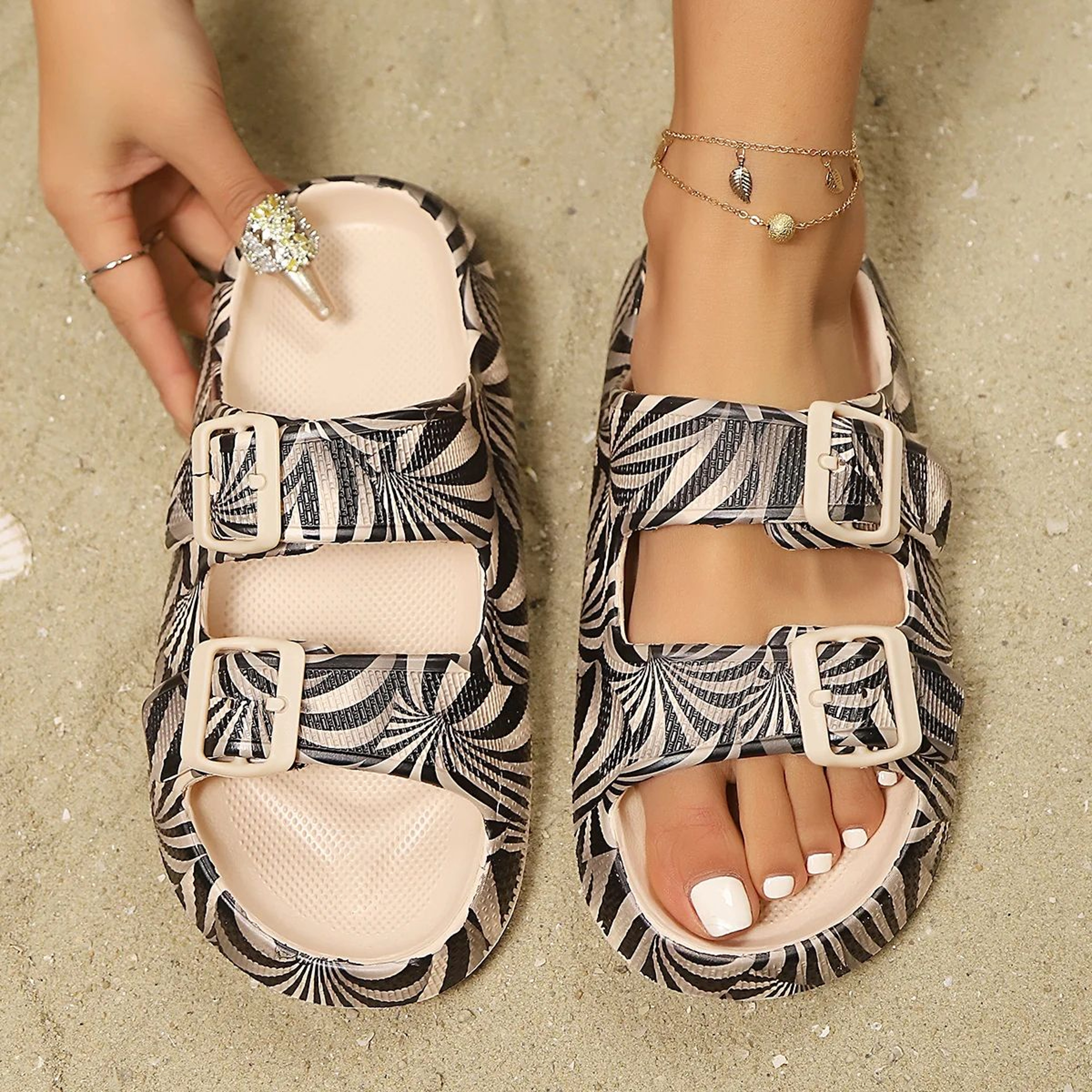 LeopardPrint Cloud Comfort Beach Slides  ThickSole Summer Women Comfort Slippers 7