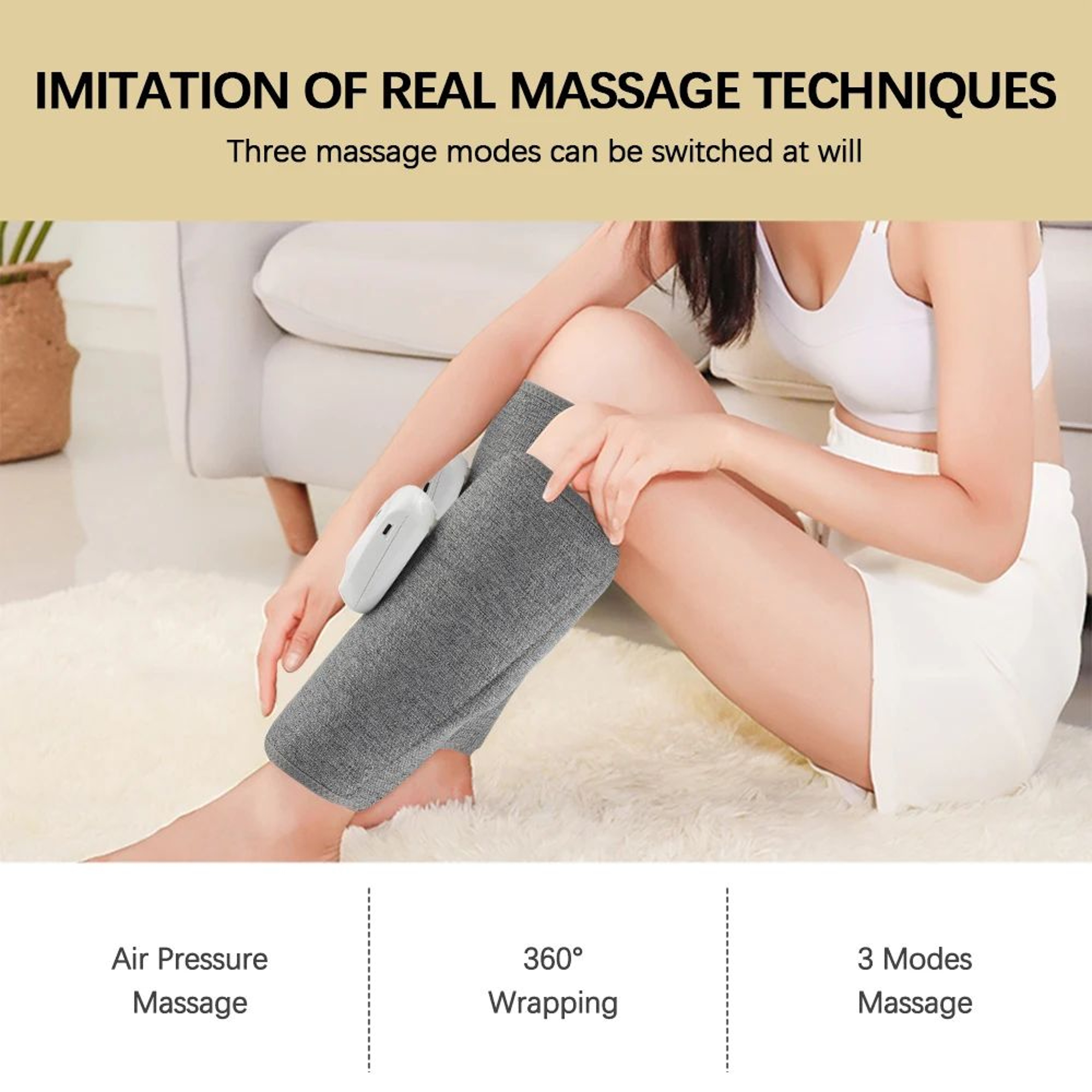 Premium Wireless 360 Air Compression Calf  Leg Massager  Deep Muscle Relief  Circulation Therapy 1