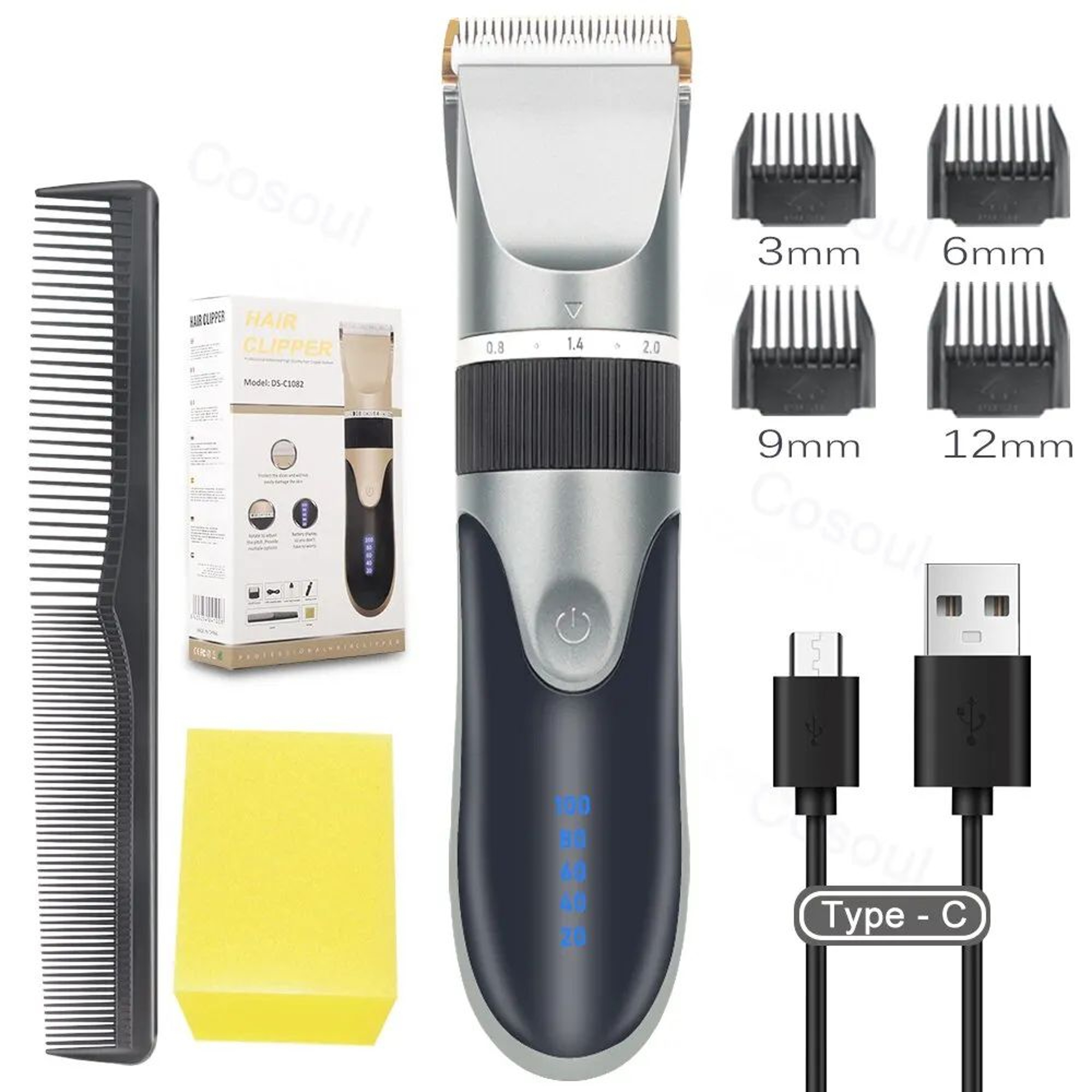 ProCut Elite Cordless Hair Clipper  Rechargeable Hair Trimmer  Professional Barber Hair Cutting Mac 6