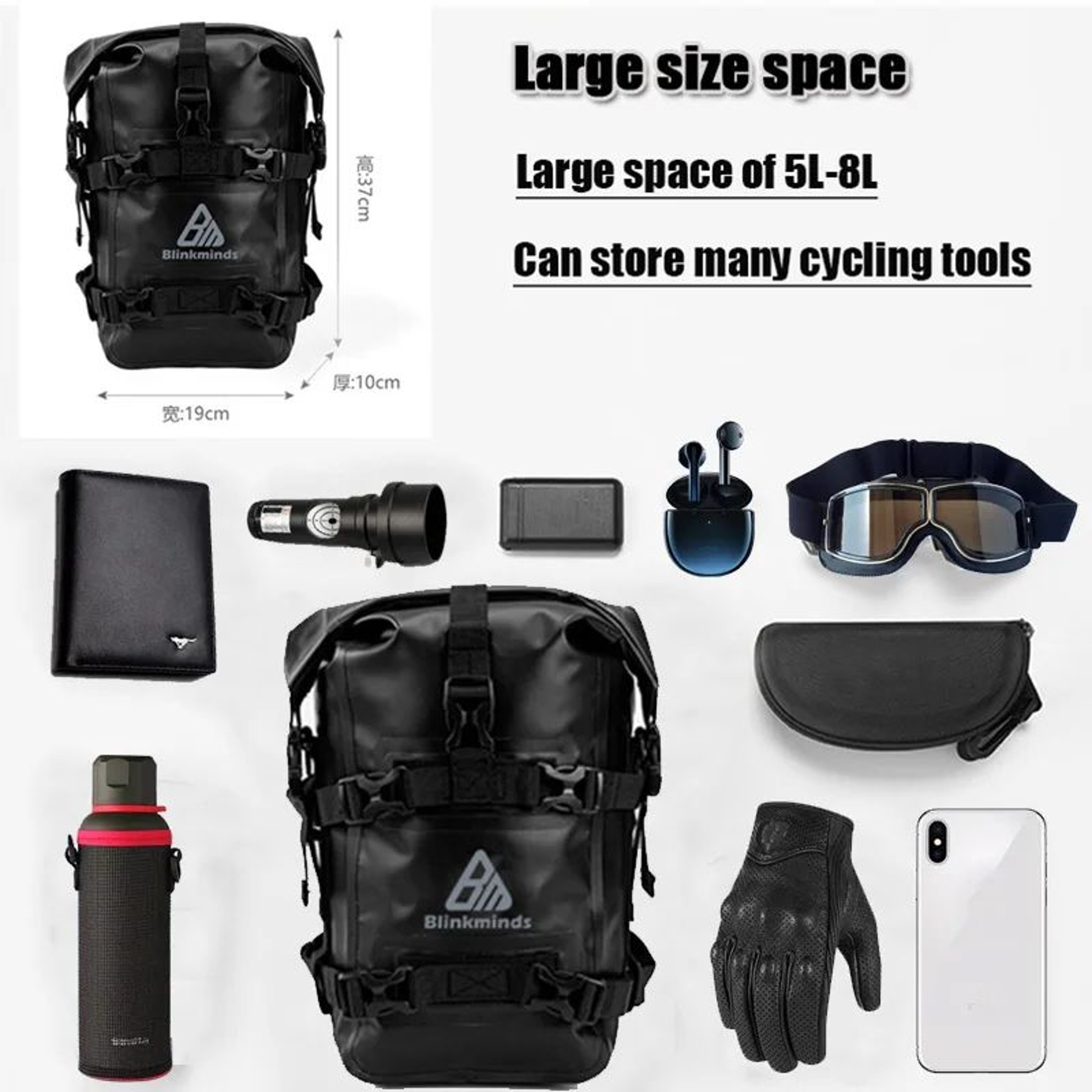 Waterproof Crash Bar Tool Bag For BMW GS  Honda Adventure Bikes QuickAccess Storage For Tools  Esse 4