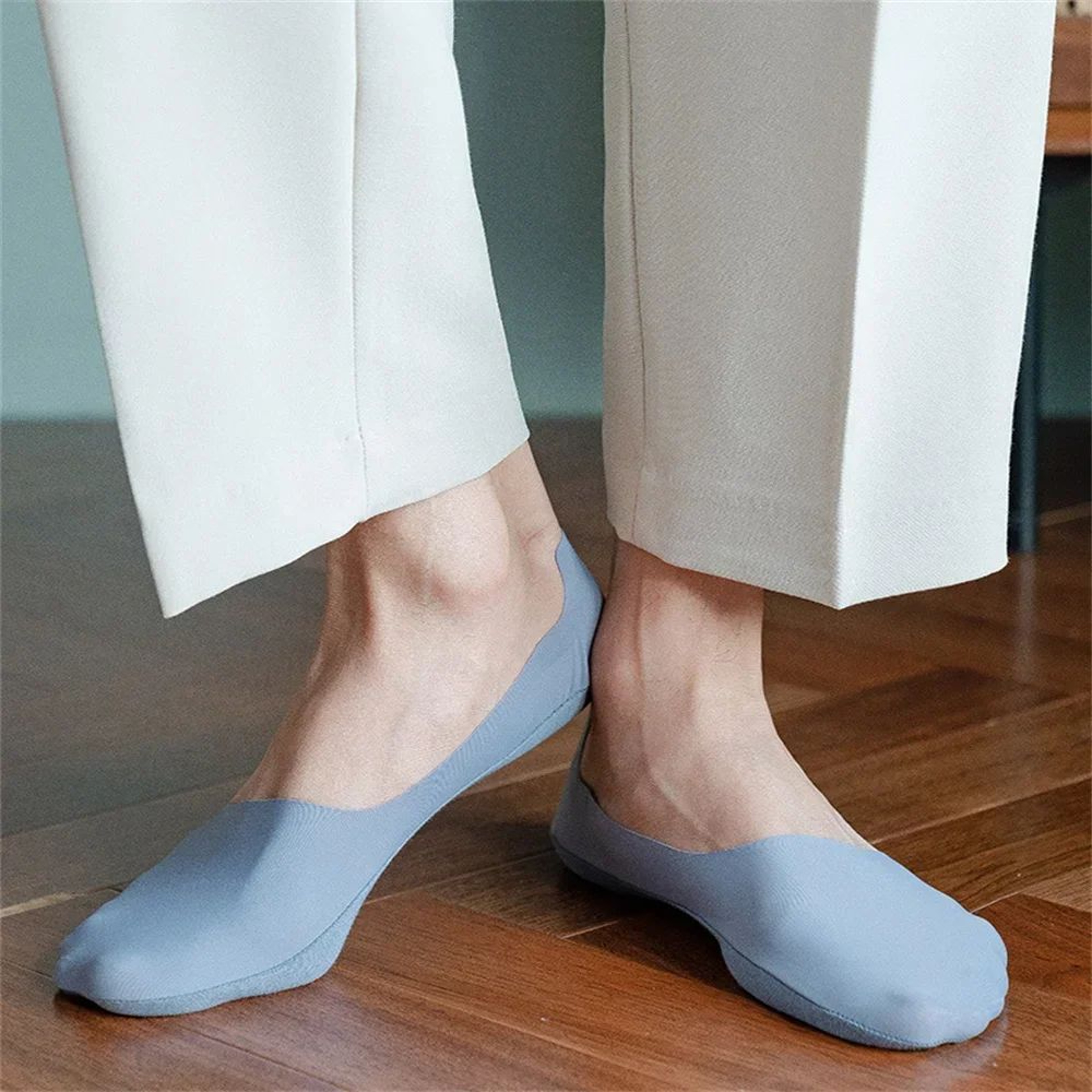 Mens 6Pair Premium Invisible Boat Socks  Breathable Ice Silk  Odor Resistant UltraThin NoShow Socks 2