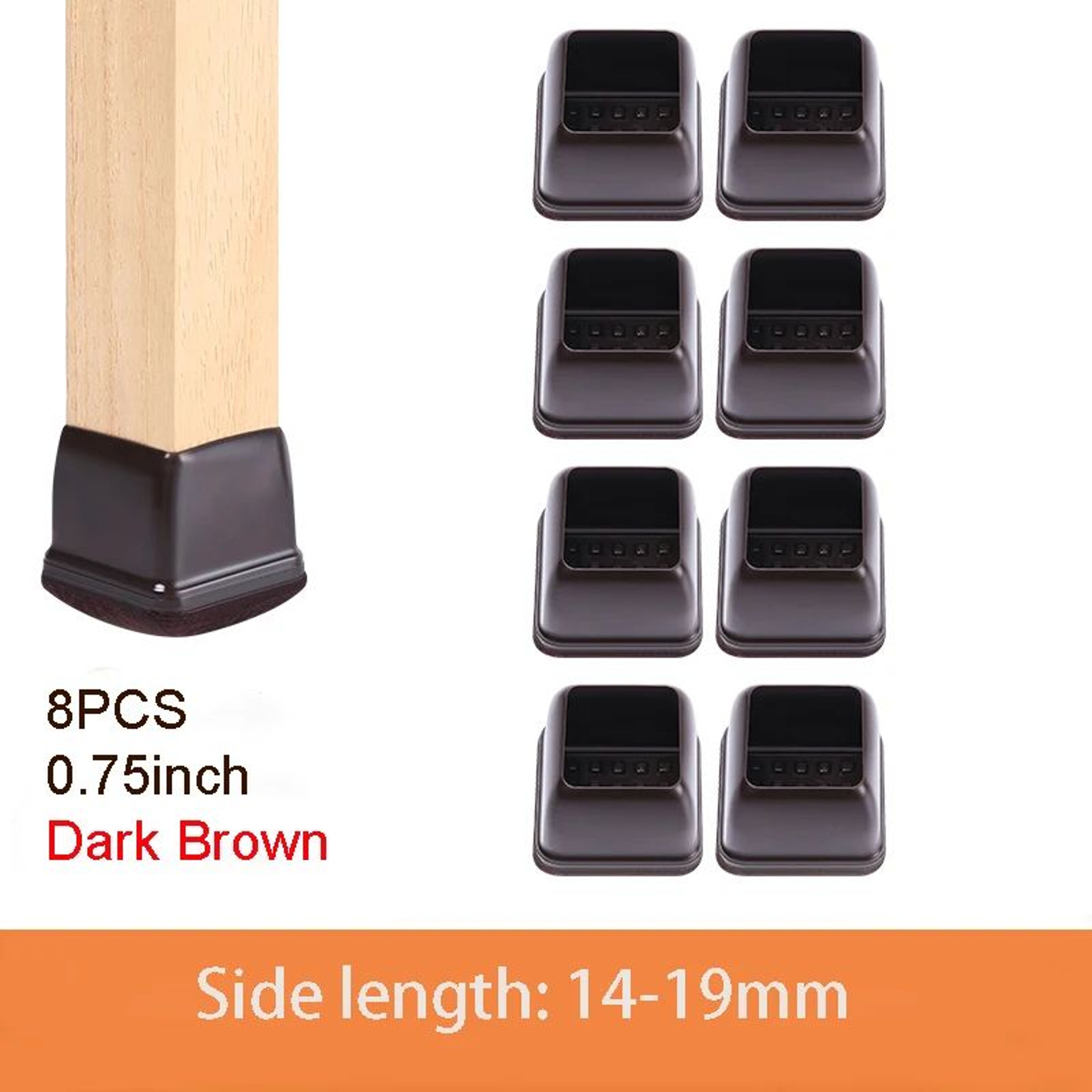 Premium Chair Leg Caps  HeavyDuty Rubber Feet  Felt Furniture Leg Protectors Fits Round  Square Leg 7