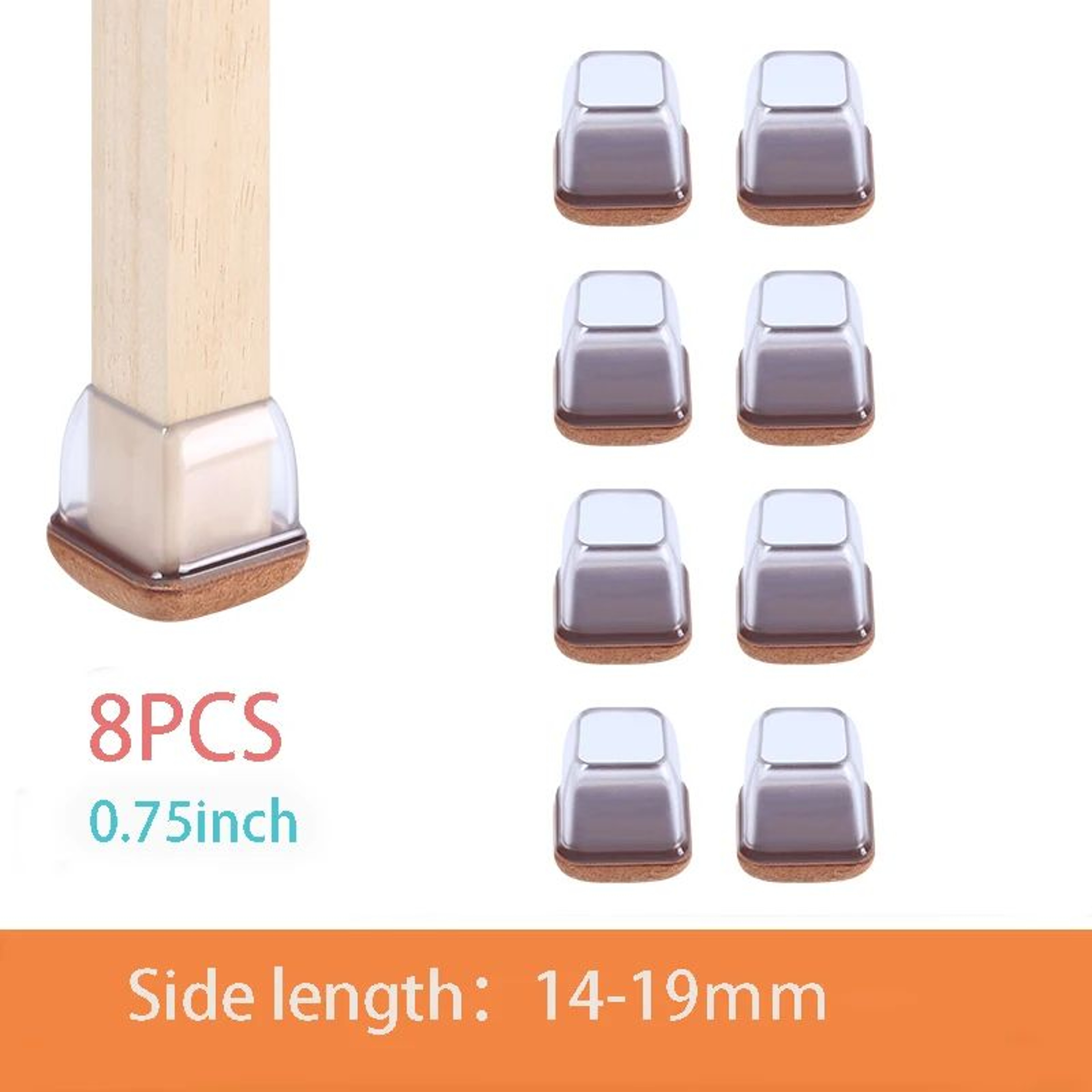 Premium Chair Leg Caps  HeavyDuty Rubber Feet  Felt Furniture Leg Protectors Fits Round  Square Leg 10