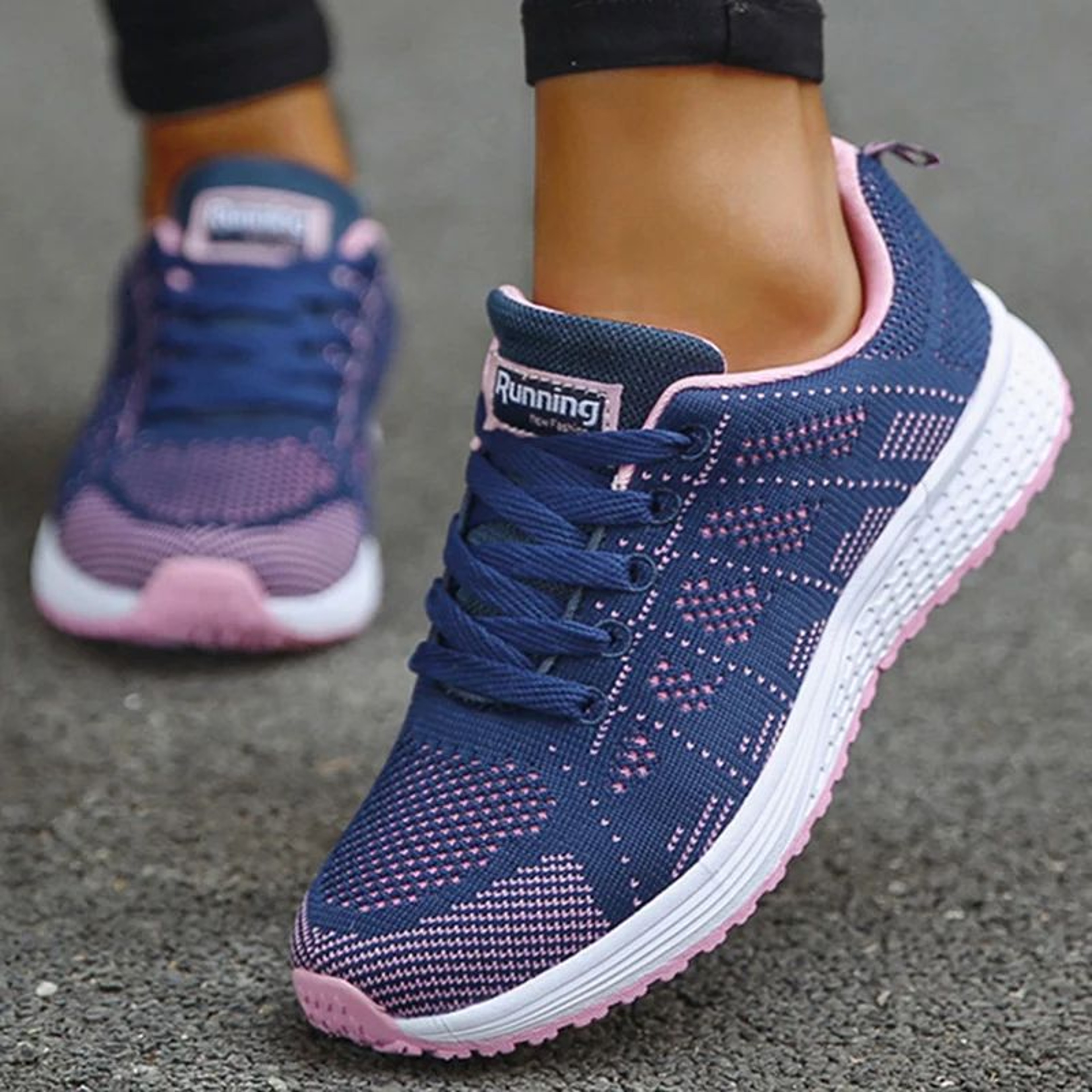CloudStep Lightweight LaceUp Flats For Women  Breathable Nurse  Walking Sneakers Plus Sizes 8