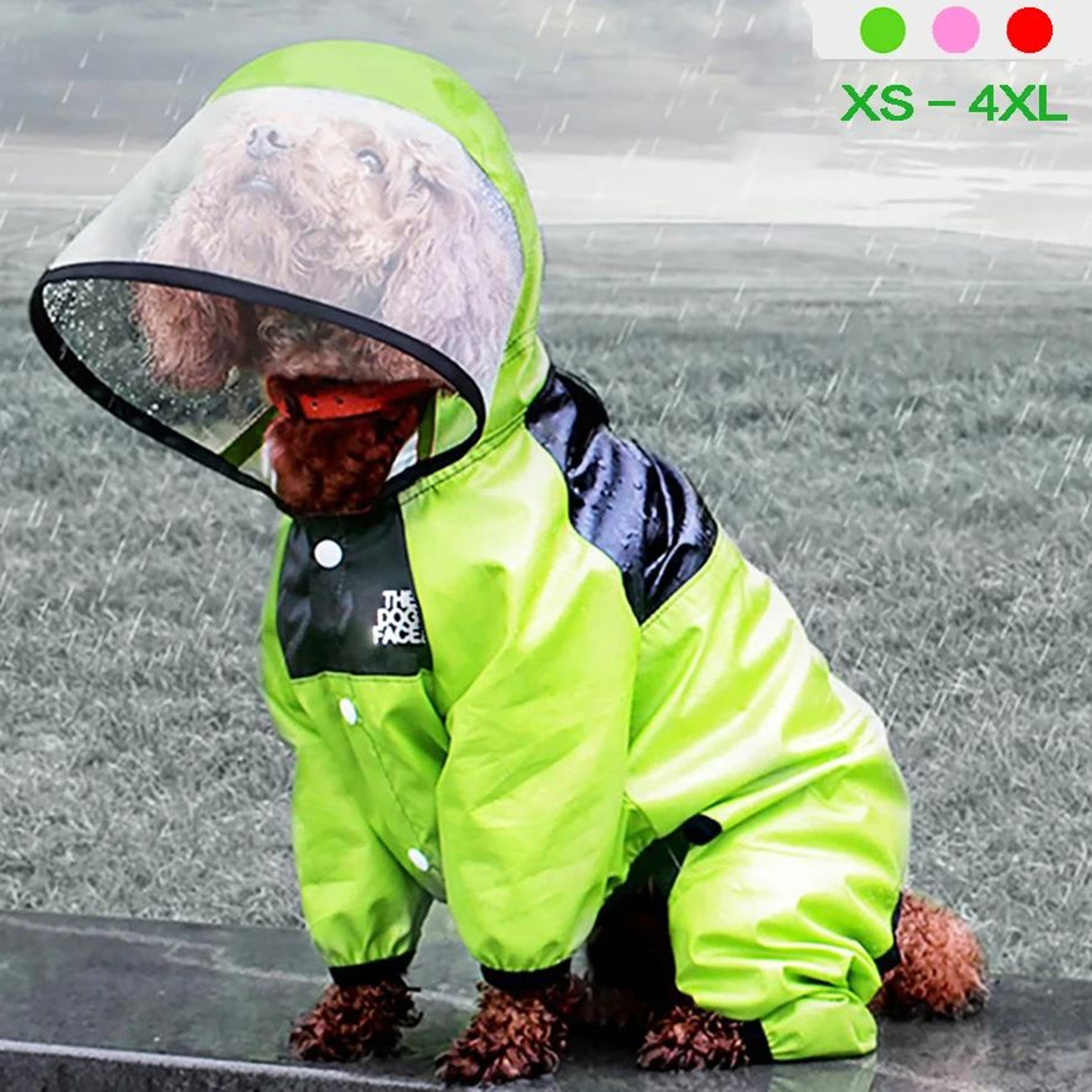 Premium Waterproof Dog Raincoat  WaterResistant Pet Raincoat Jacket For All Breeds 0
