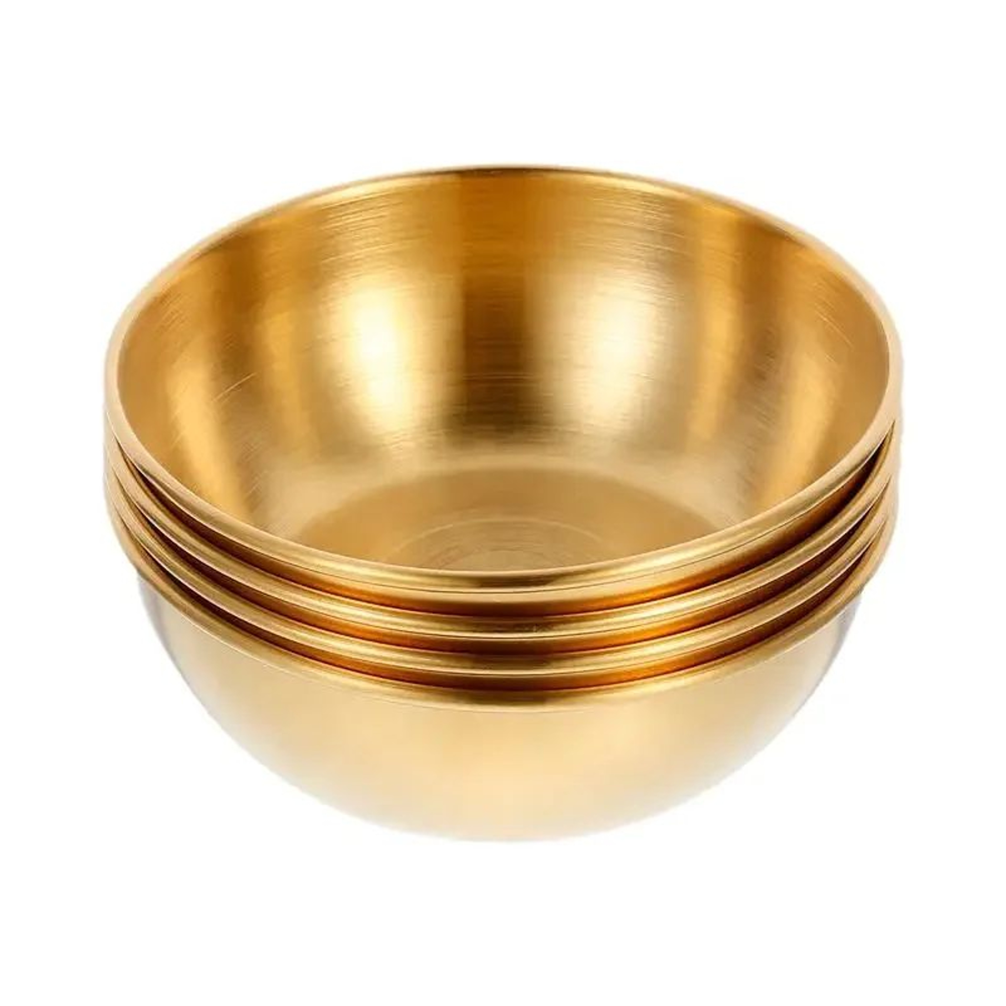 Elegant Stainless Steel Golden Sauce  Appetizer Serving Dishes Set 4