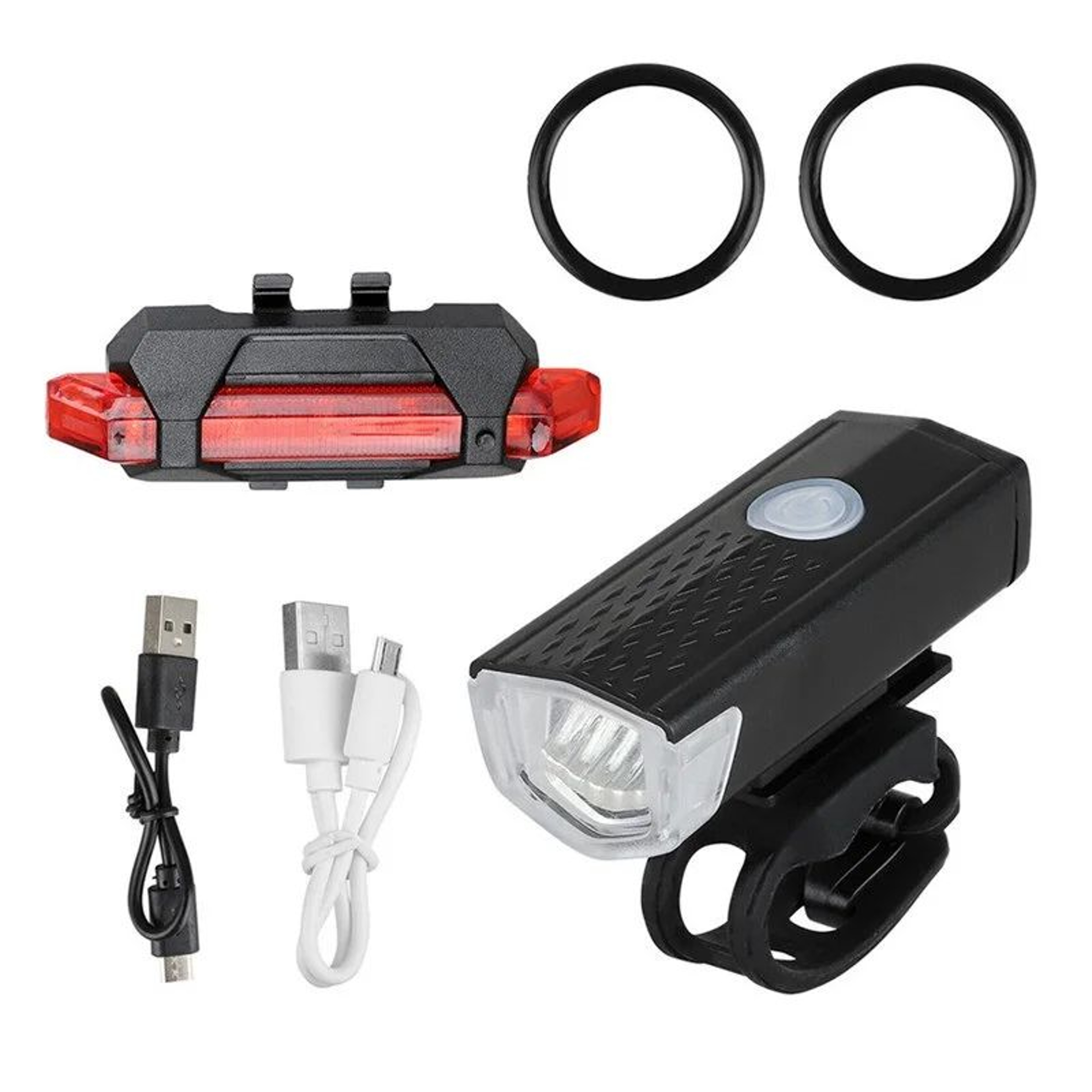 ProRide Dual USB Rechargeable Bike Light Set  Front  Rear LED Cycling Lights 2