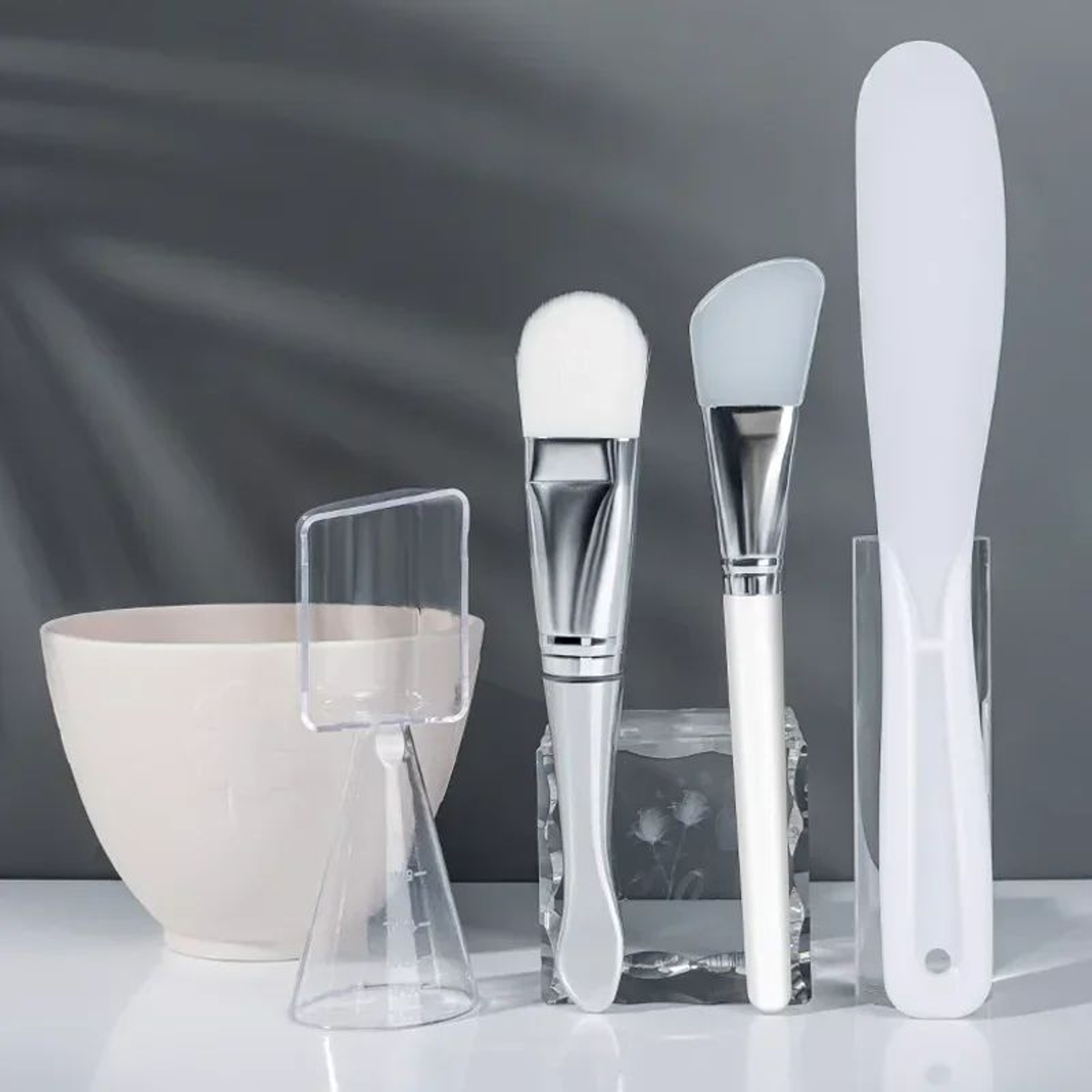 Silicone Face Mask Mixing Bowl Set With Brush  Spatula  DIY Skincare Mixing Tools 0