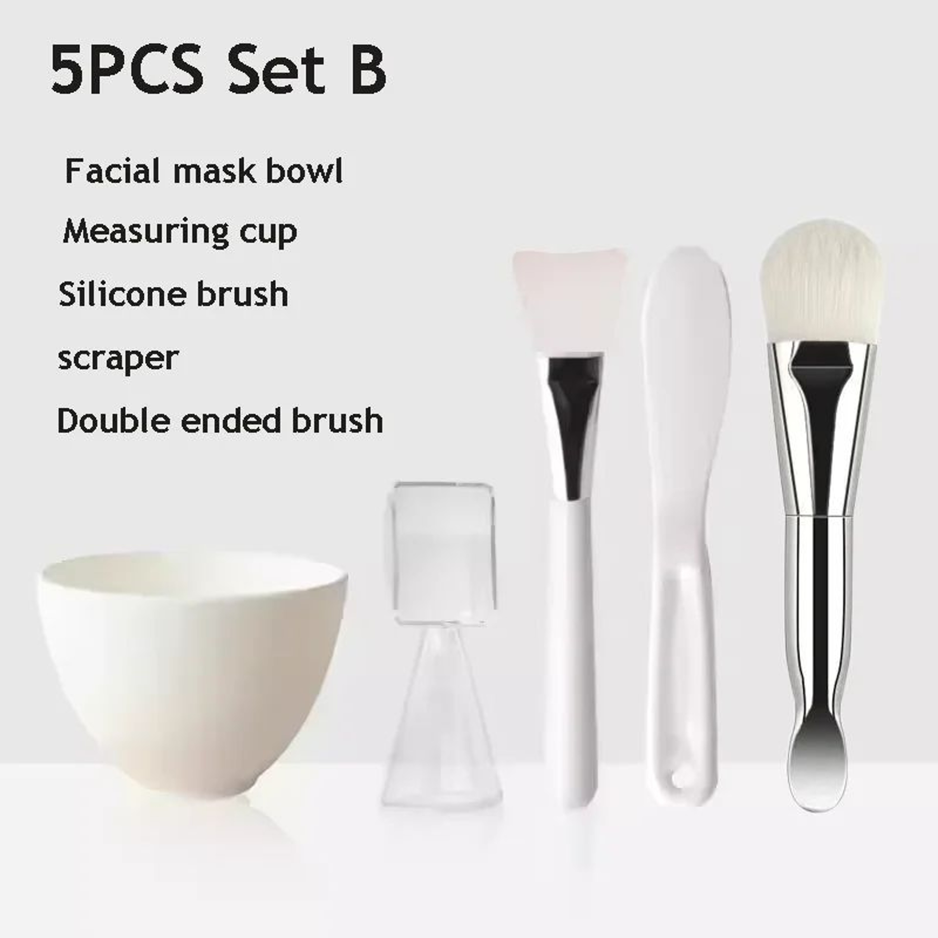 Silicone Face Mask Mixing Bowl Set With Brush  Spatula  DIY Skincare Mixing Tools 10