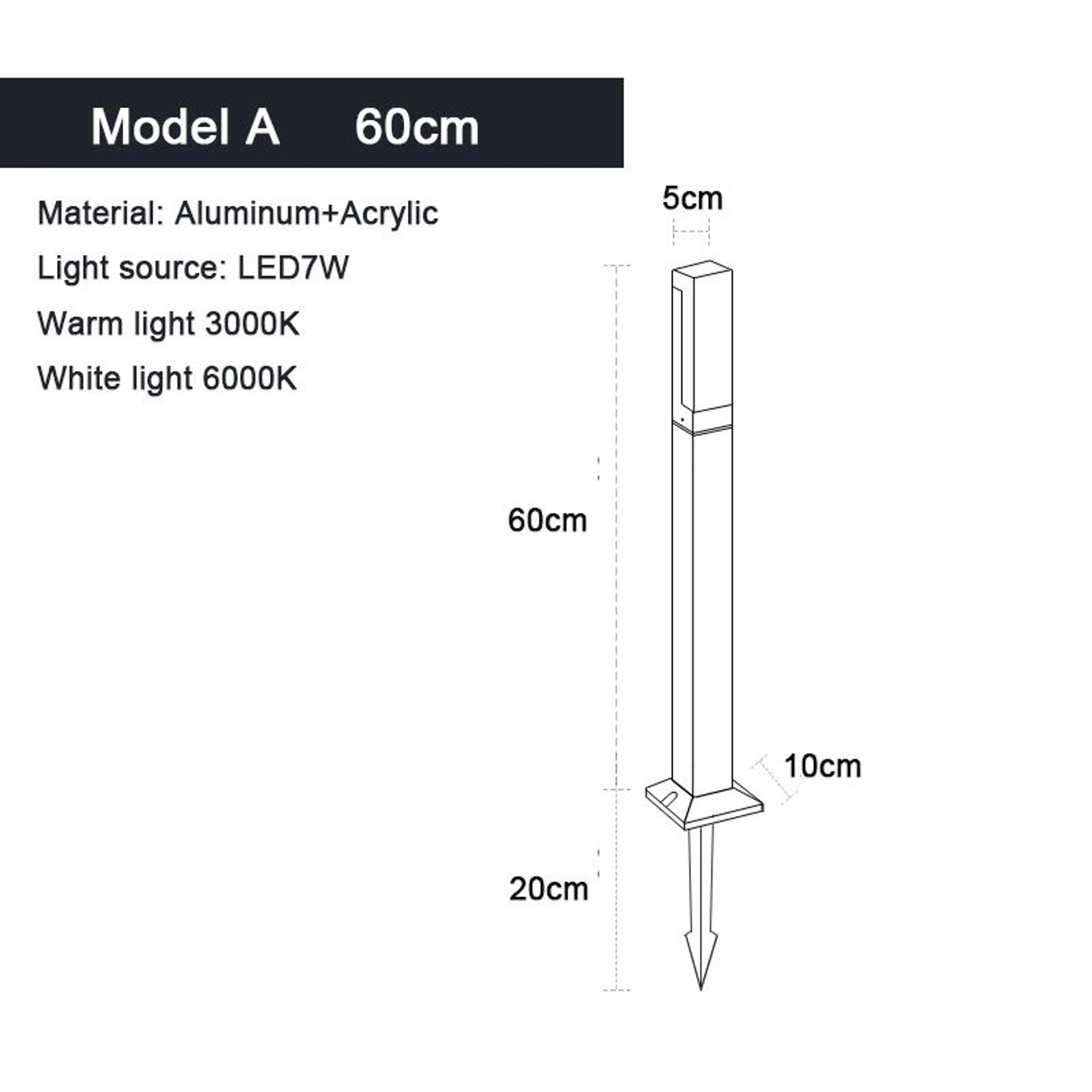 Modern Minimalist Aluminum Outdoor LED Lawn Light For Courtyards  Pathways 8