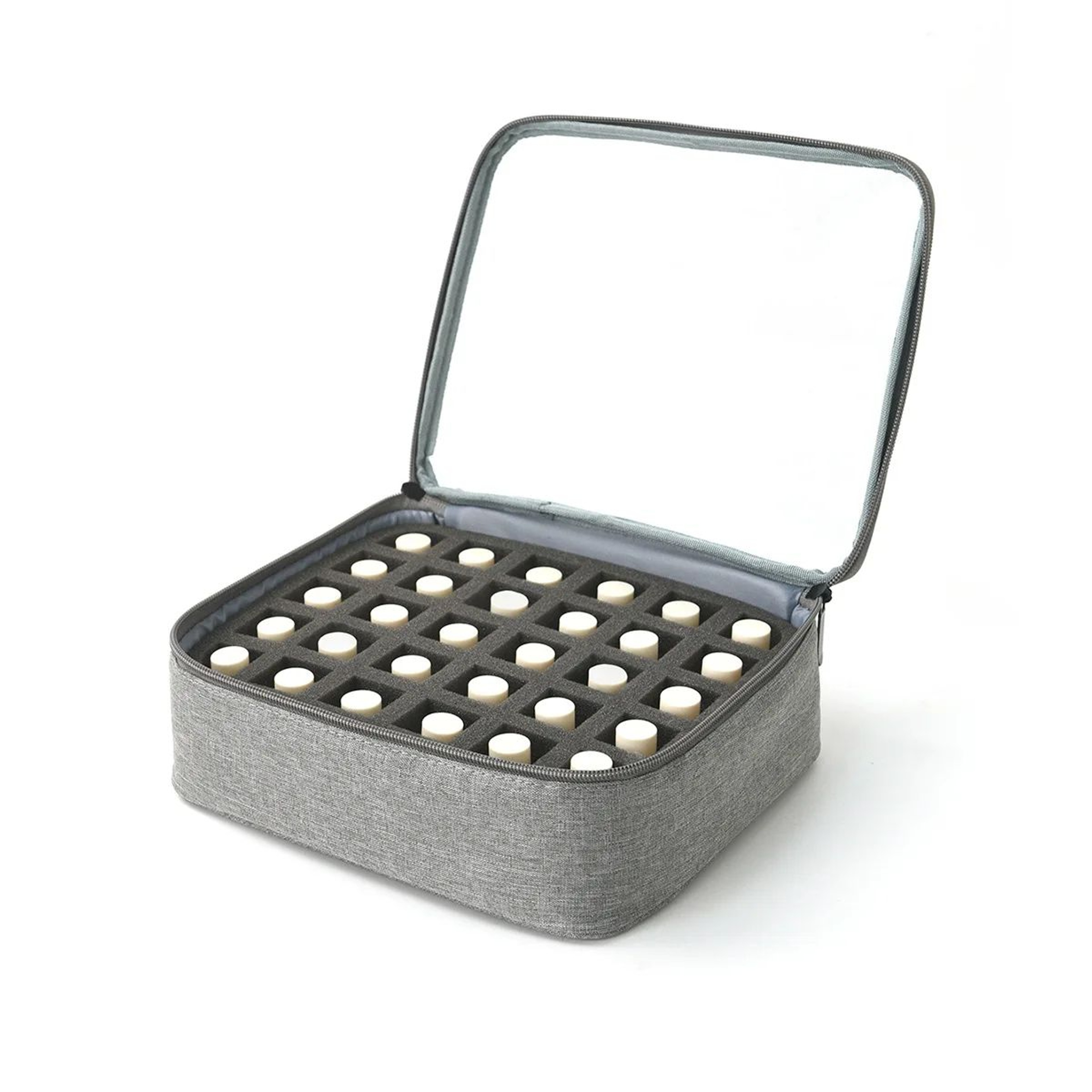 Portable Nail Polish  Cosmetic Organizer Case  30Grid Travel Storage Bag With Handle 12
