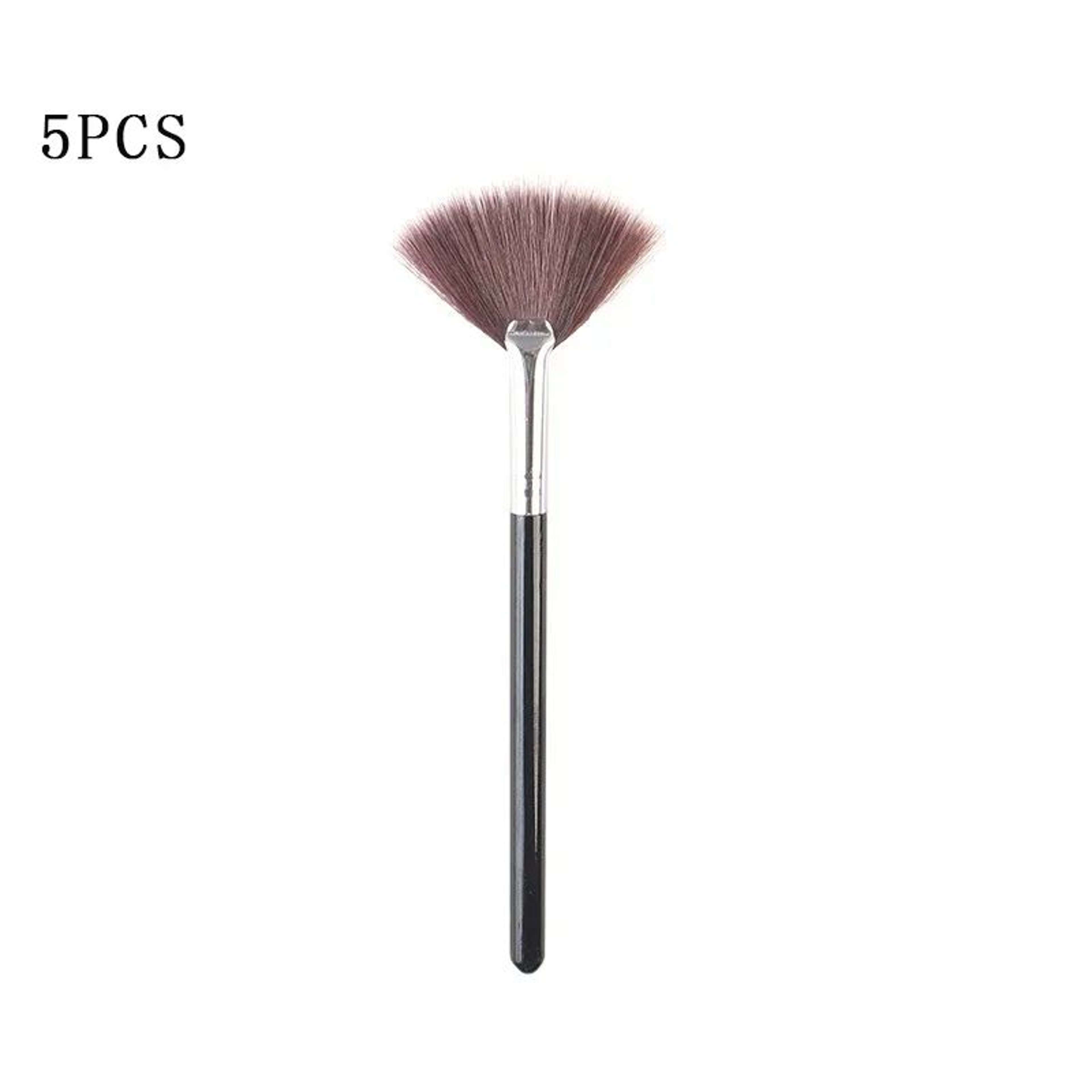 Premium 5Piece Facial Fan Brushes Set  Soft Fiber Makeup Brush Applicator With Wooden Handles For G 8