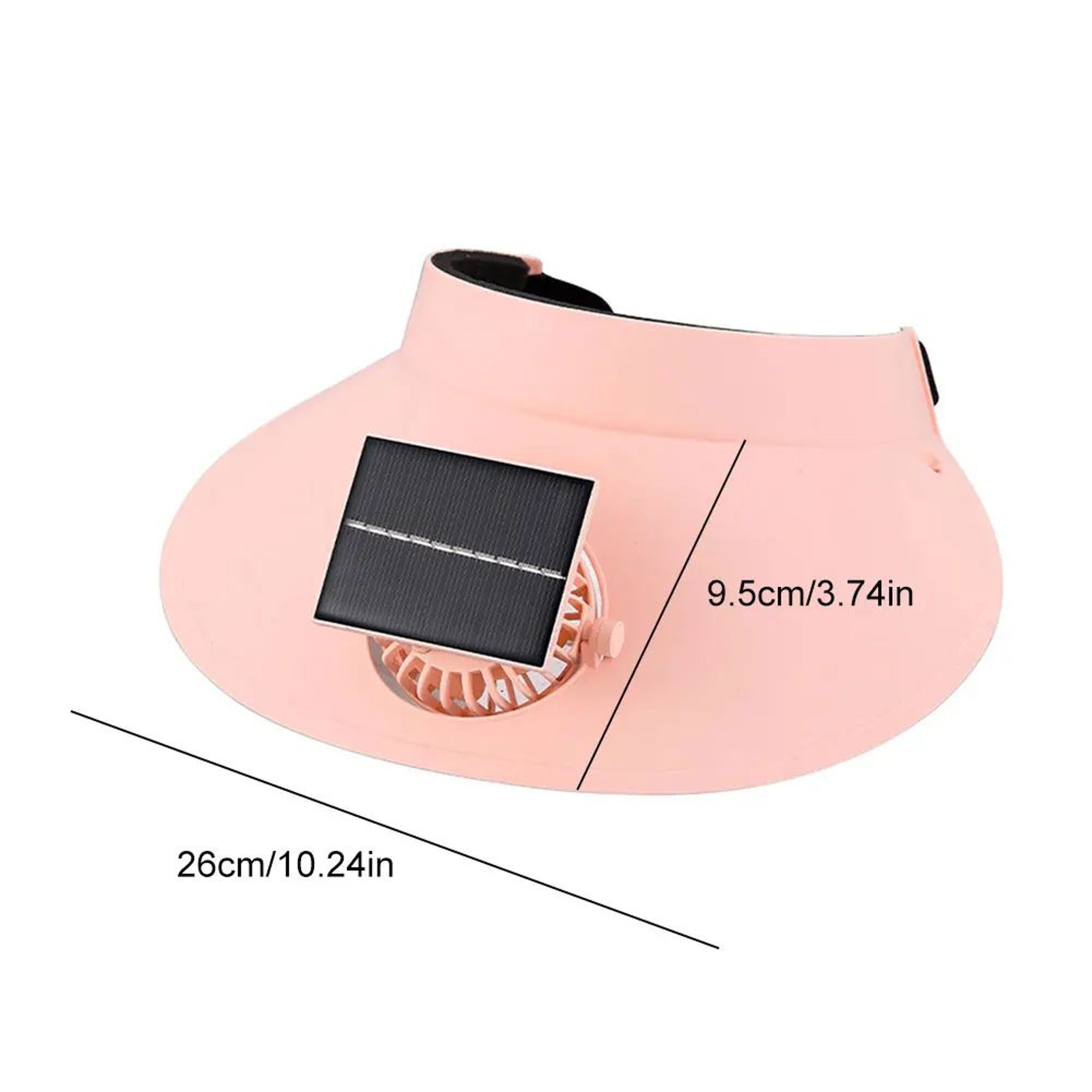 Premium SolarPowered Cooling Fan Sun Visor Hat  USB Rechargeable Outdoor Cooling Hat For Camping Fi 8