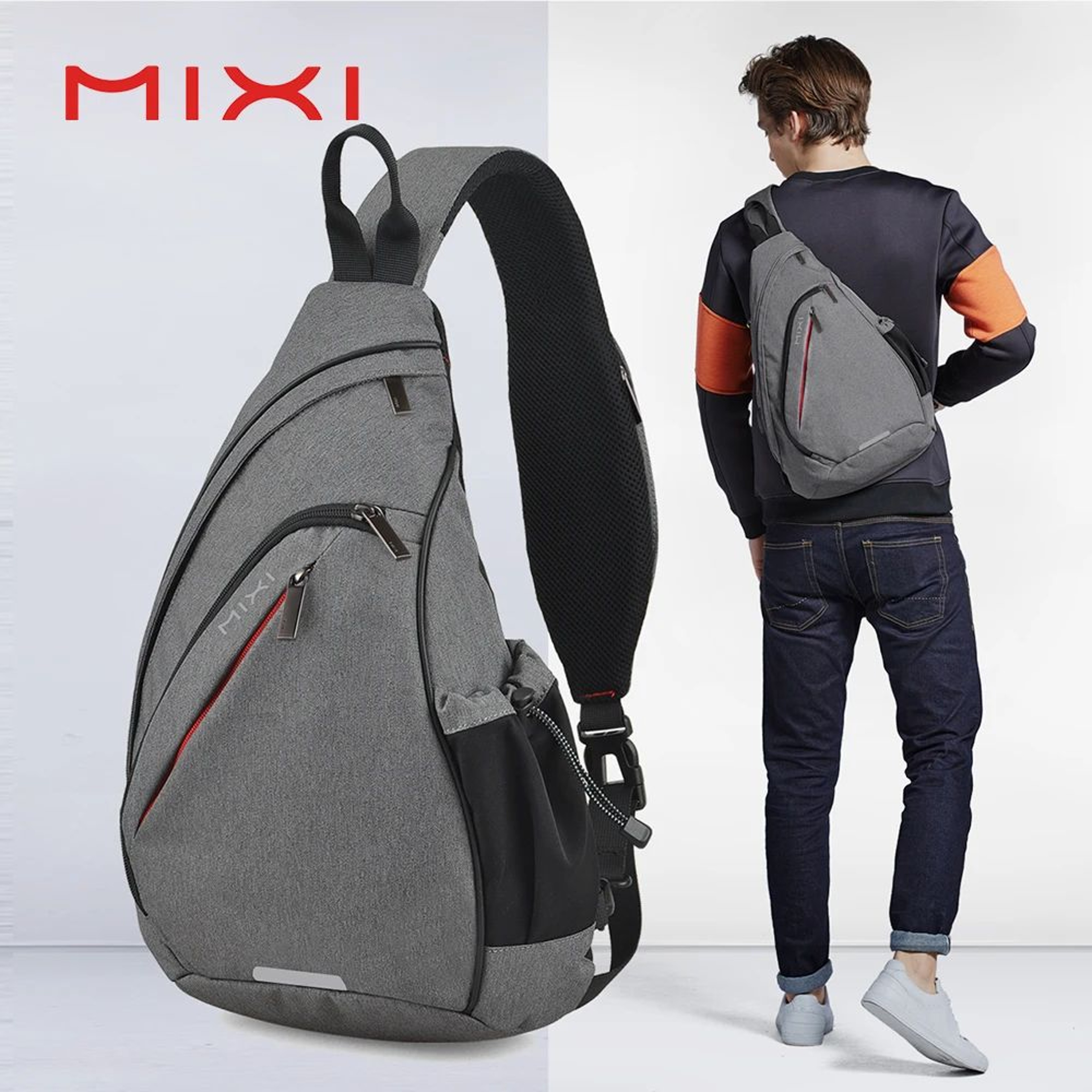 UrbanShift USB Sling Backpack  One Shoulder Travel  Cycling Crossbody Bag 0