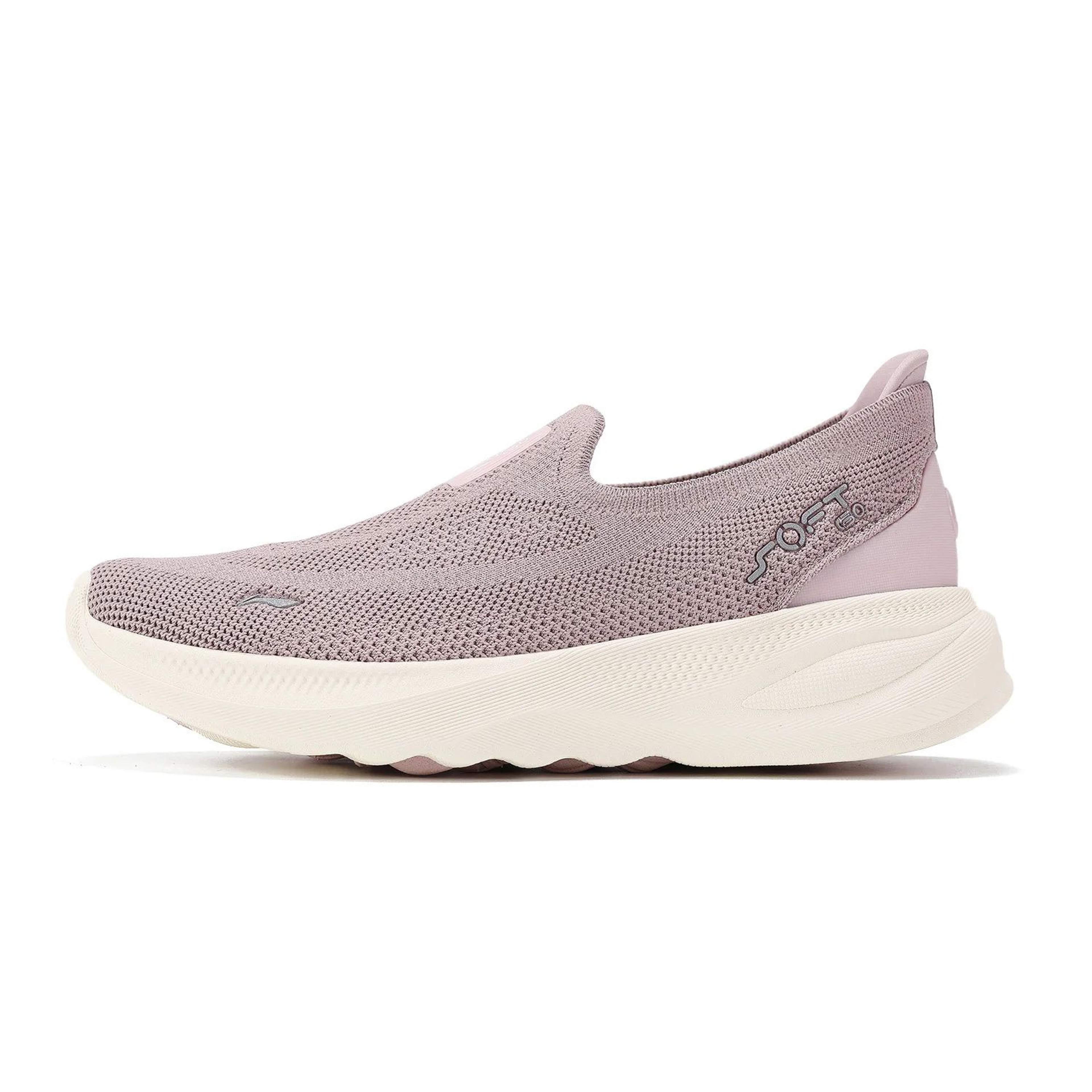 LiNing Womens Breathable Lightweight Walking Shoes  Soft Go 2 Knit Casual SlipOn Sneakers 5
