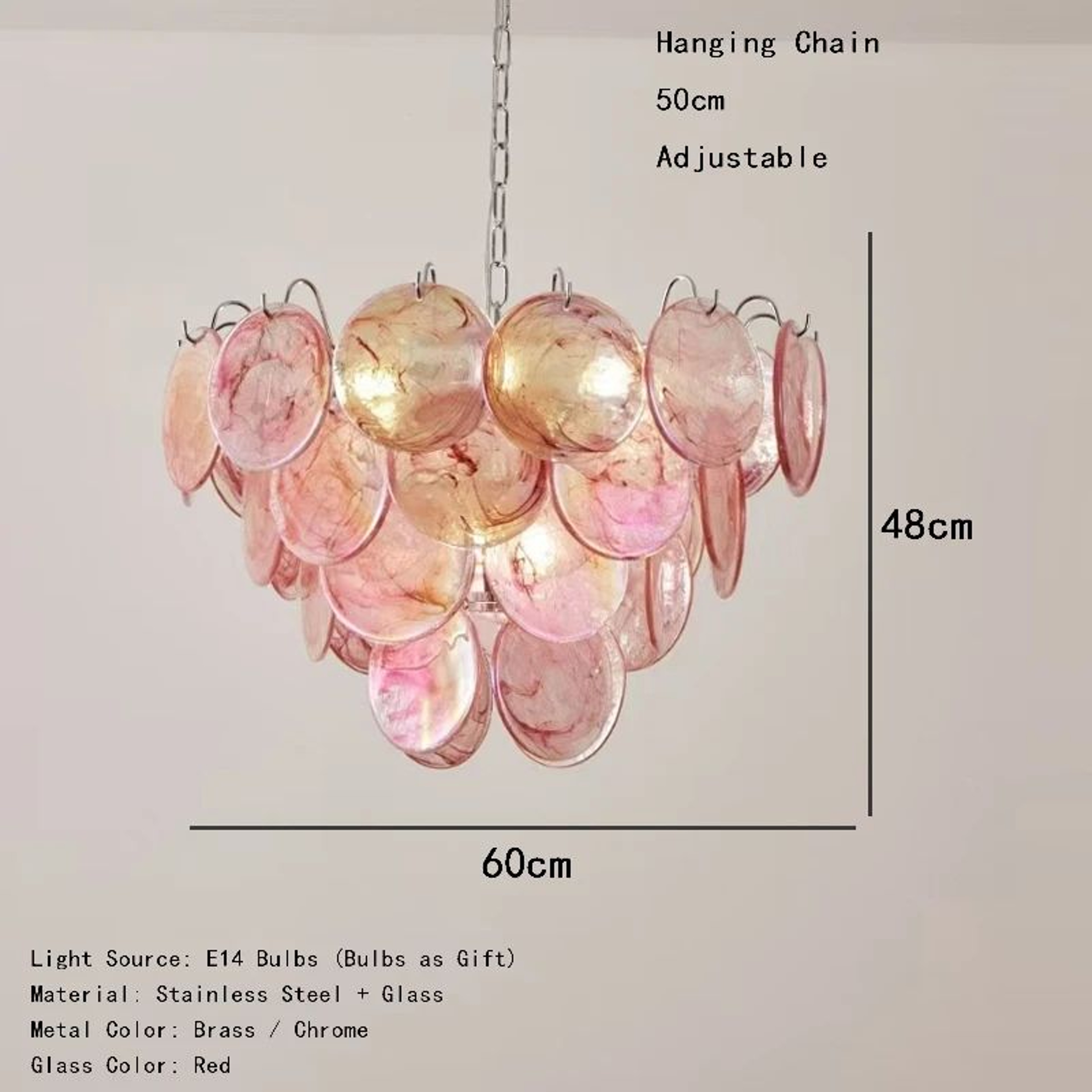 Italian Red Cloud Glass Pendant Lights  Designer Ceiling Lamp For Dining Room  Home Interior 9