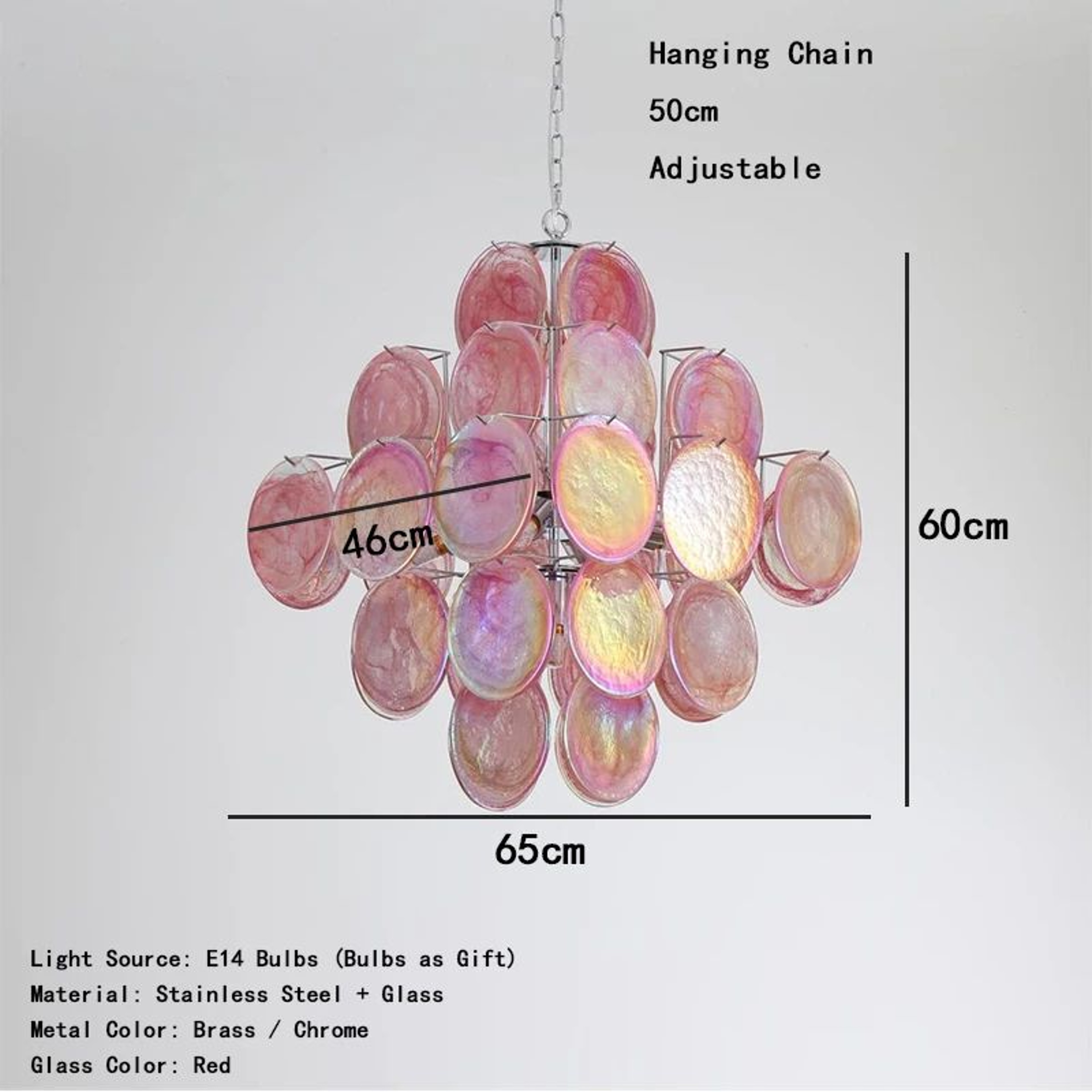 Italian Red Cloud Glass Pendant Lights  Designer Ceiling Lamp For Dining Room  Home Interior 12