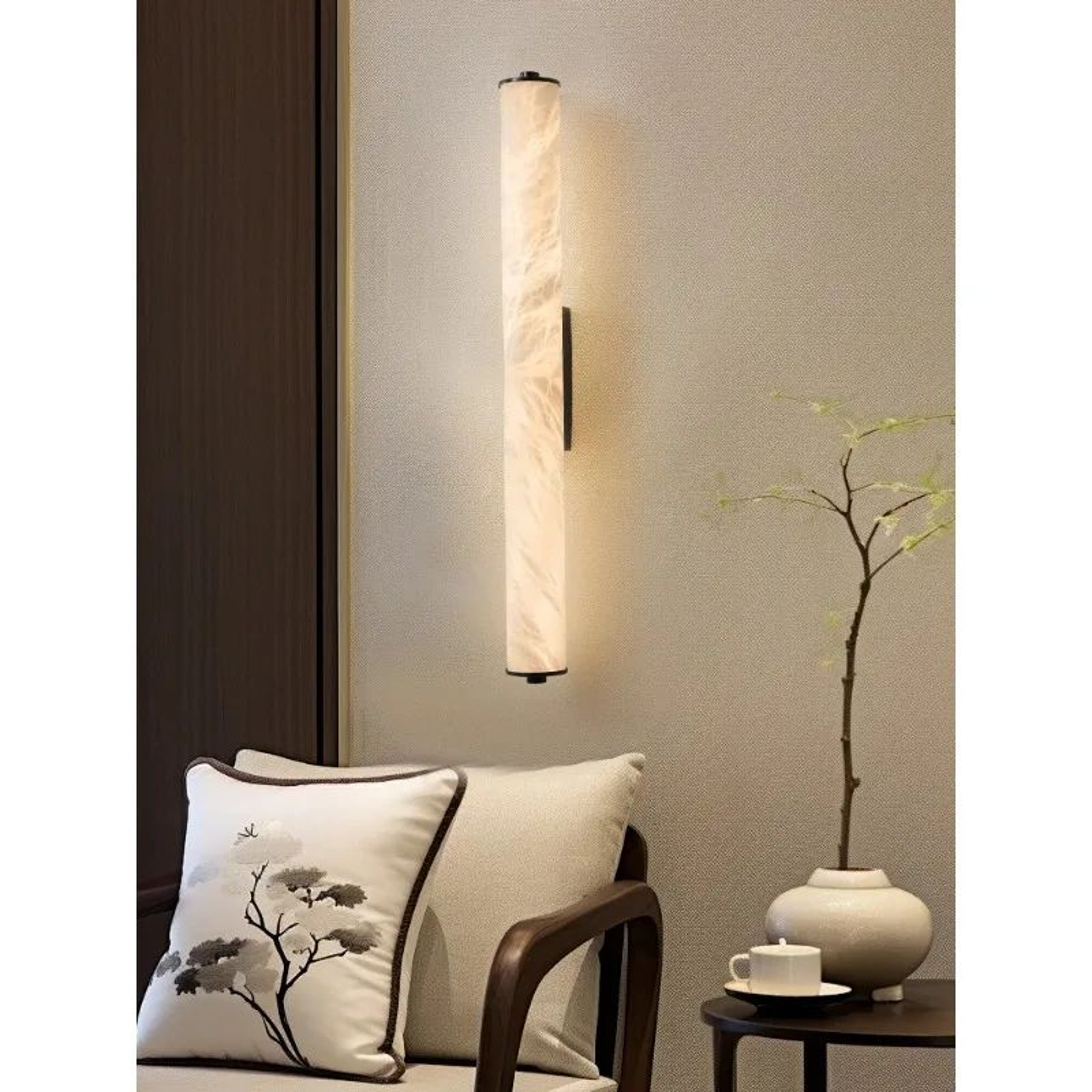 Luxury Spanish Marble LED Wall Sconce  Full Copper Modern Snowflake Design 2