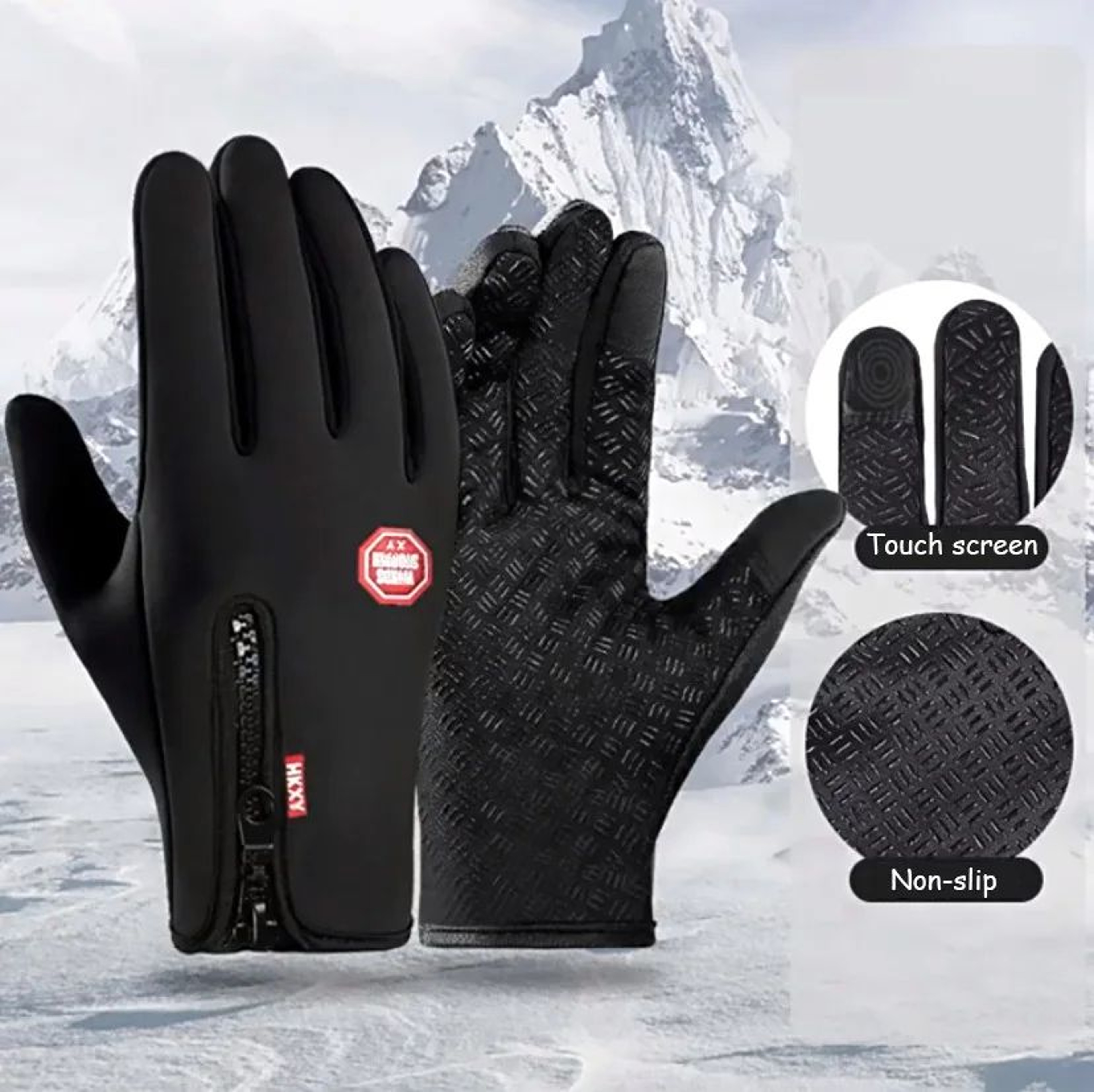 ThermalRide Waterproof Winter Cycling Gloves With Touchscreen  NonSlip Grip 0