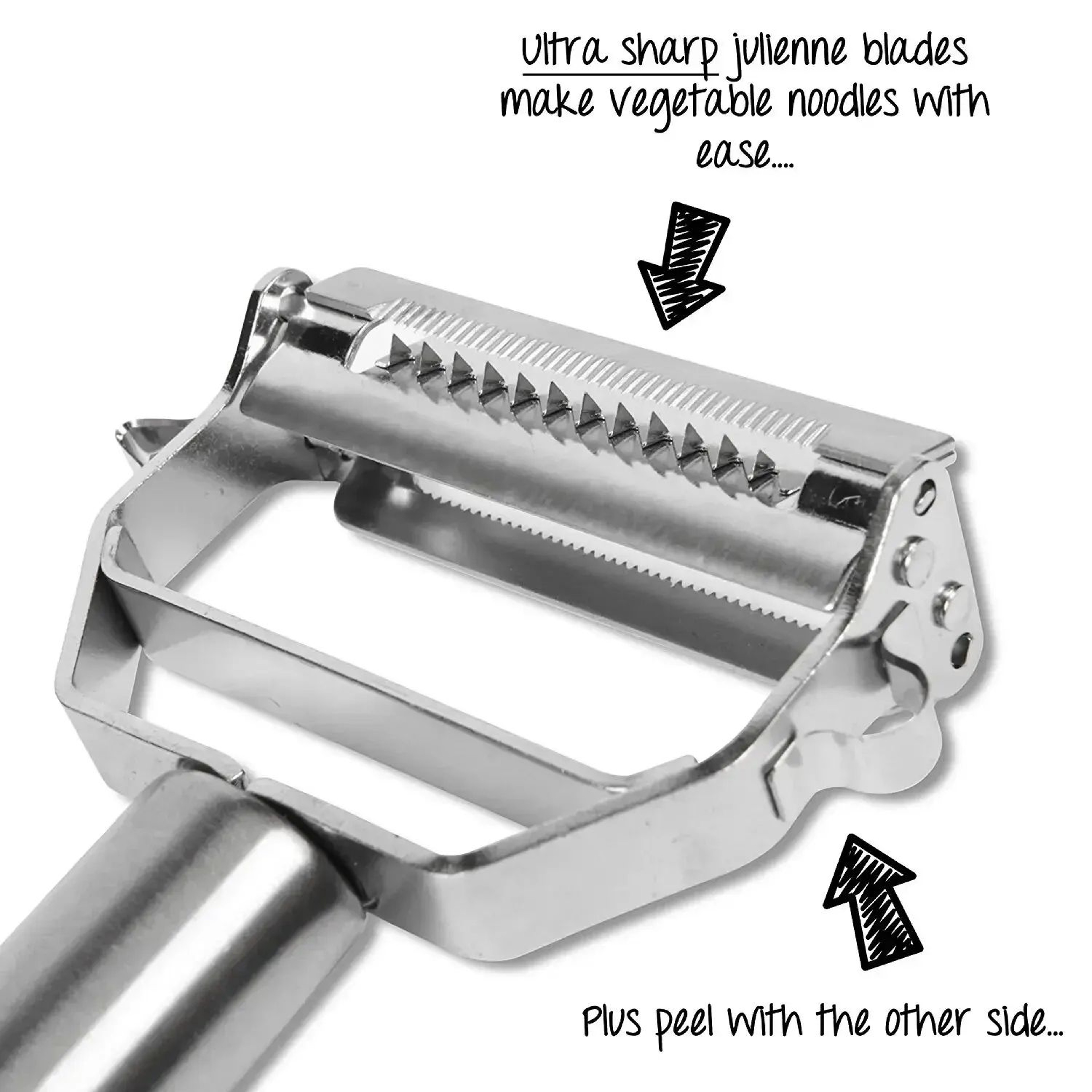 4in1 Stainless Steel Vegetable Peeler  Julienne Grater Slicer Tool 5