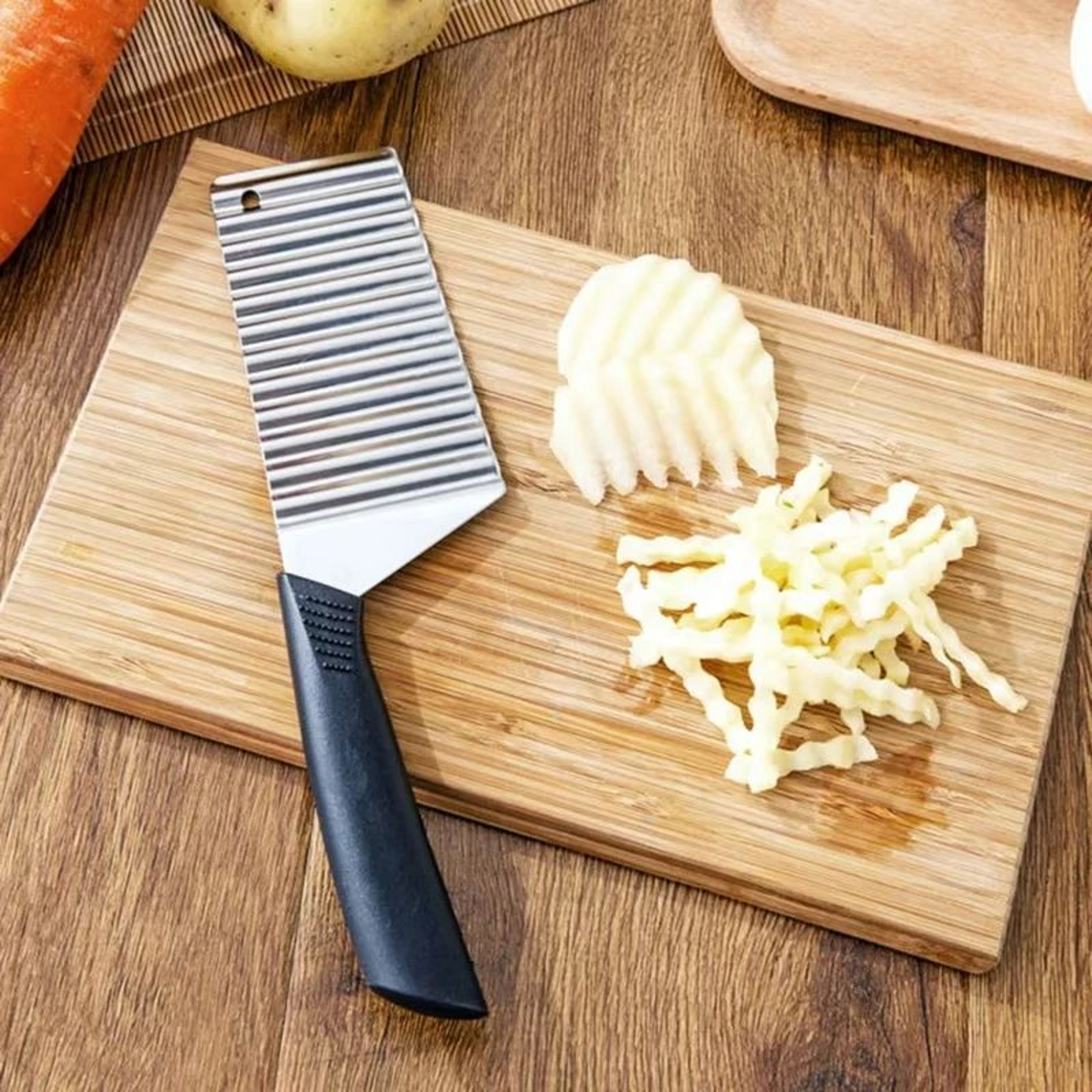 Ultimate Crinkle Cut Potato Slicer  Wavy Vegetable Cutter  Manual French Fry Maker 3