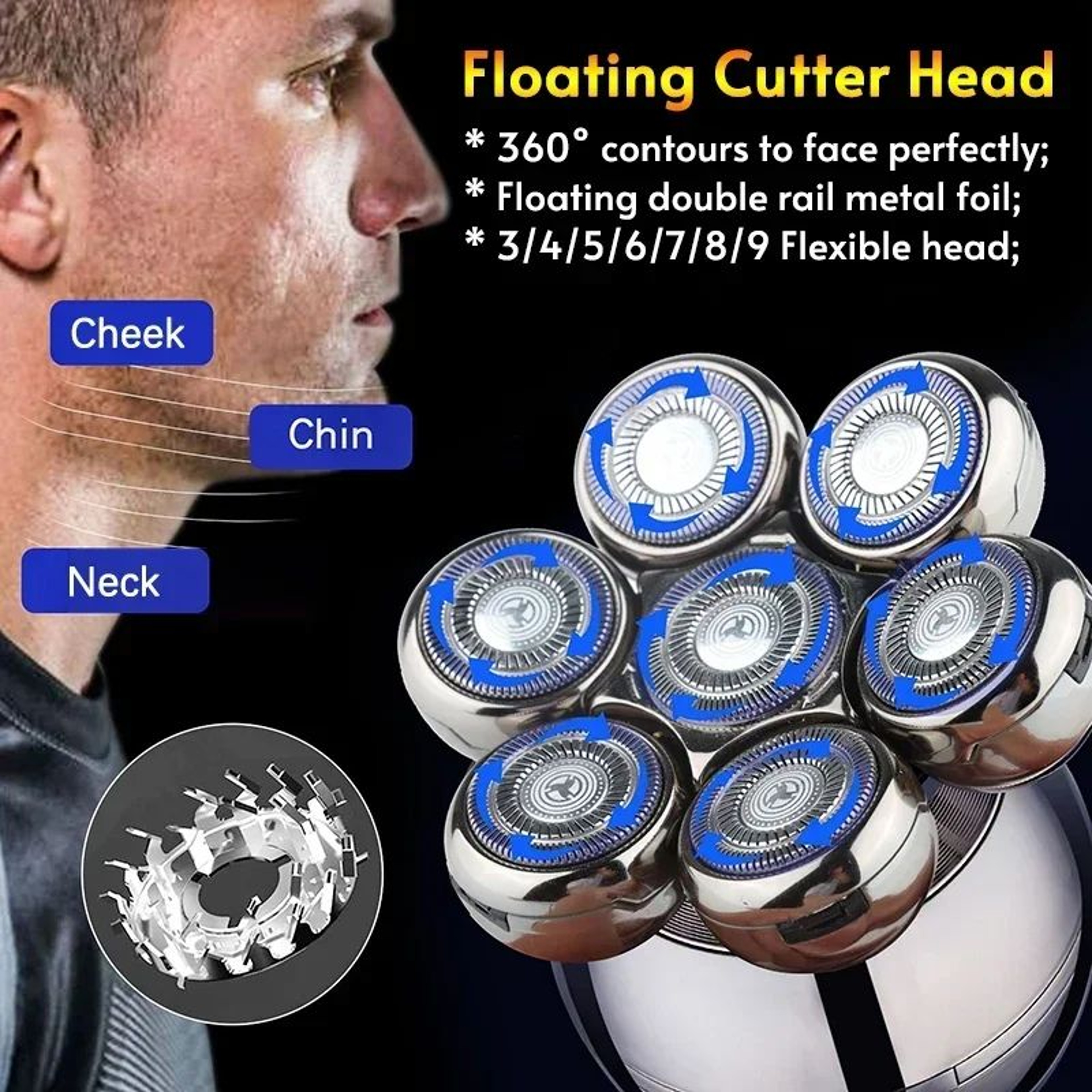 Premium Replaceable Electric Shaver Head  Nose Trimmer Head Replacement Kit 1