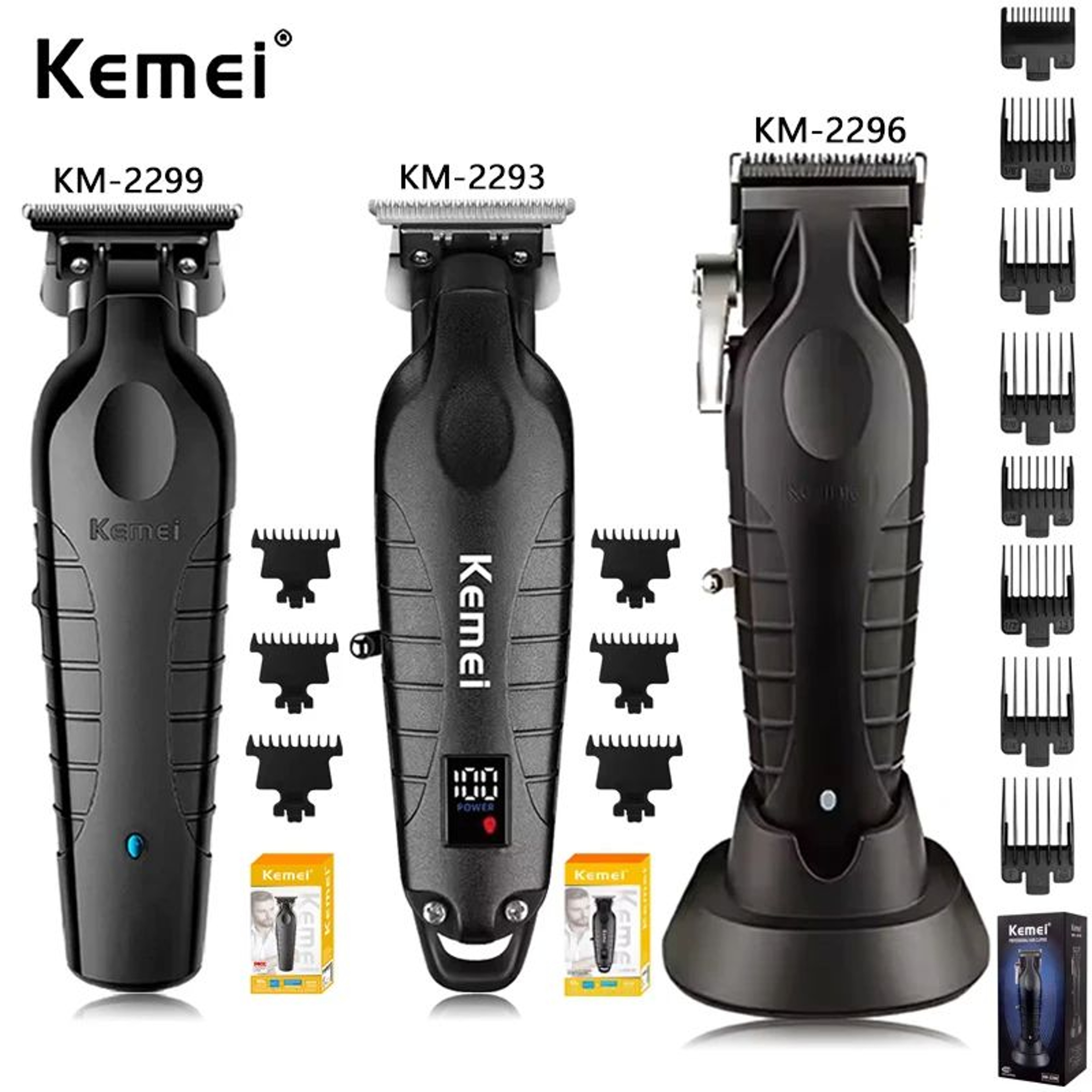 Kemei ProCordless Hair Clippers  Trimmer Grooming Kit  Complete Cordless Hair Trimmer Set For Men P 0