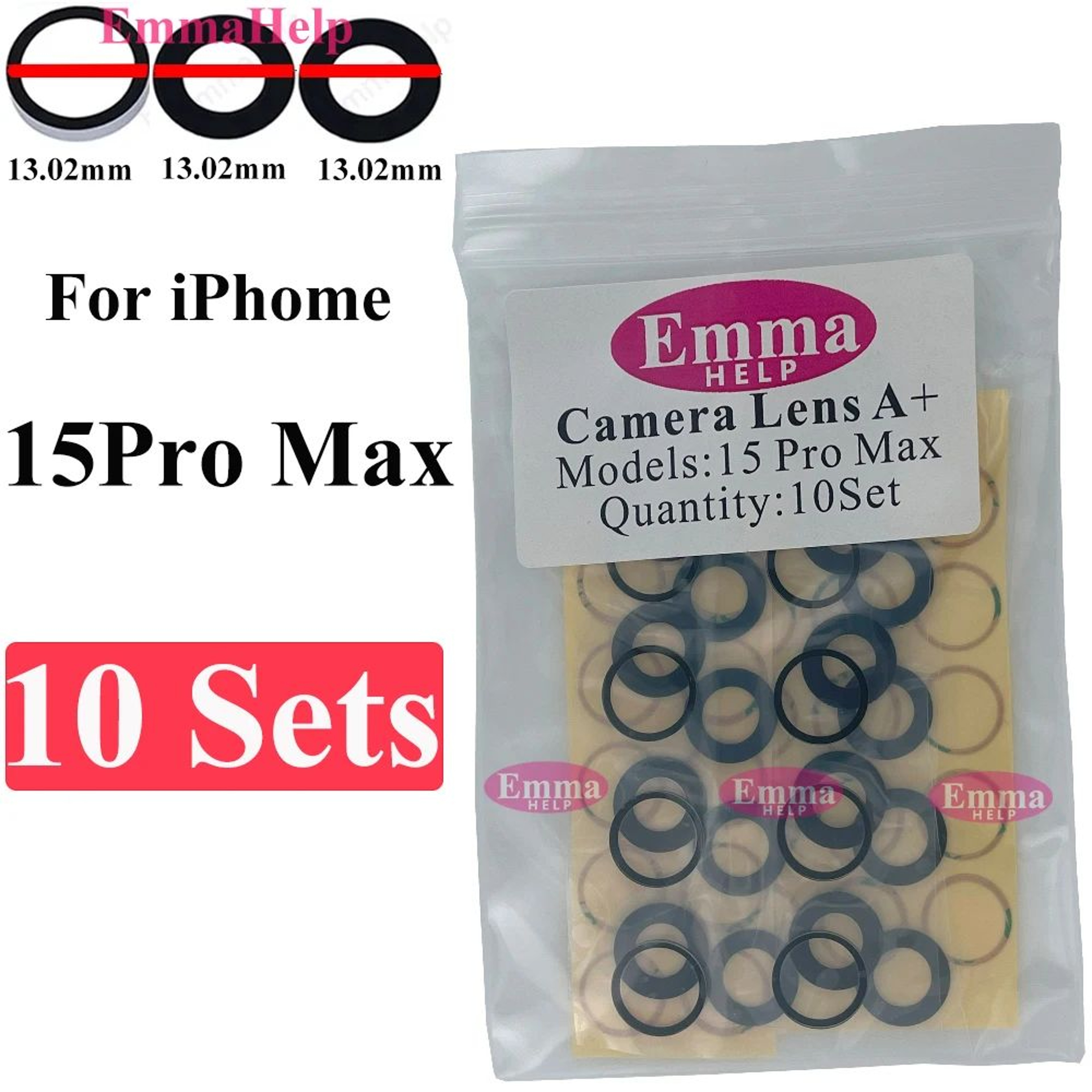 Premium IPhone Rear Camera Glass Replacement  Lens Cover Sticker  Fits IPhone 161514131211 Series 10
