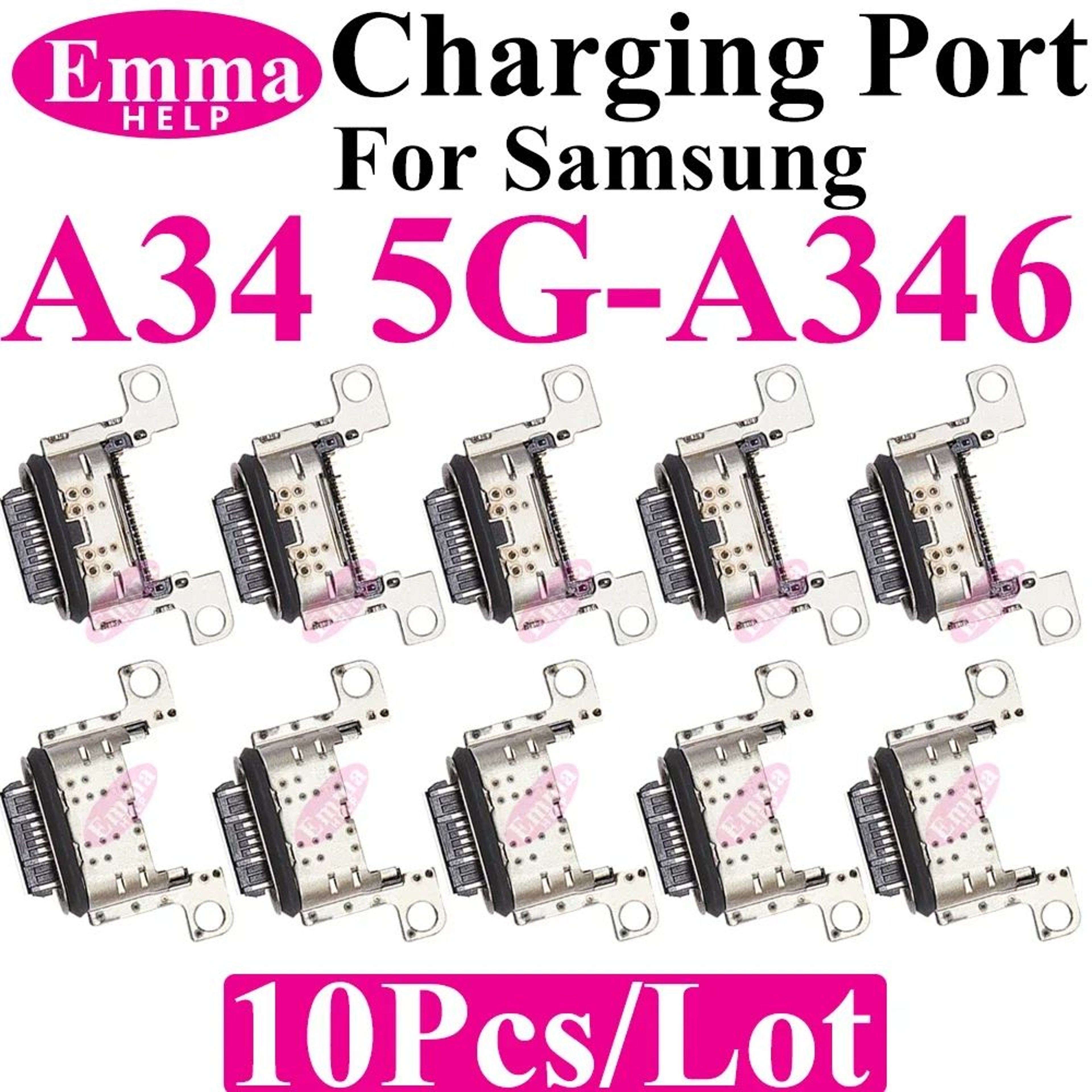 Original Samsung Galaxy ASeries Charging Port Connector Pack Of 10  Premium USB Charger Pin Replace 9