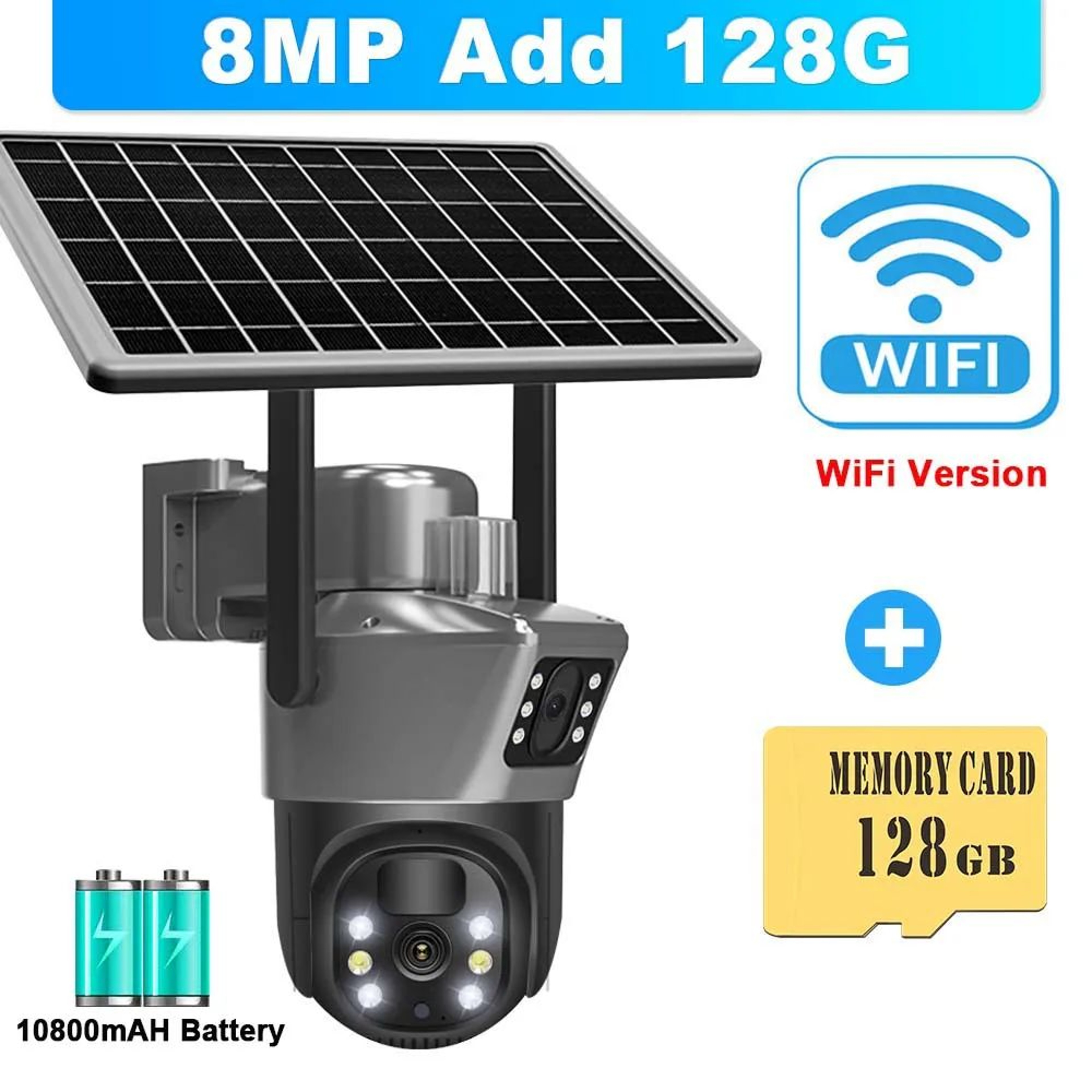 SolarGuard Pro 8MP 4K Outdoor Wireless CCTV Camera  DualLens Solar WiFi Security Camera With PTZ  L 9
