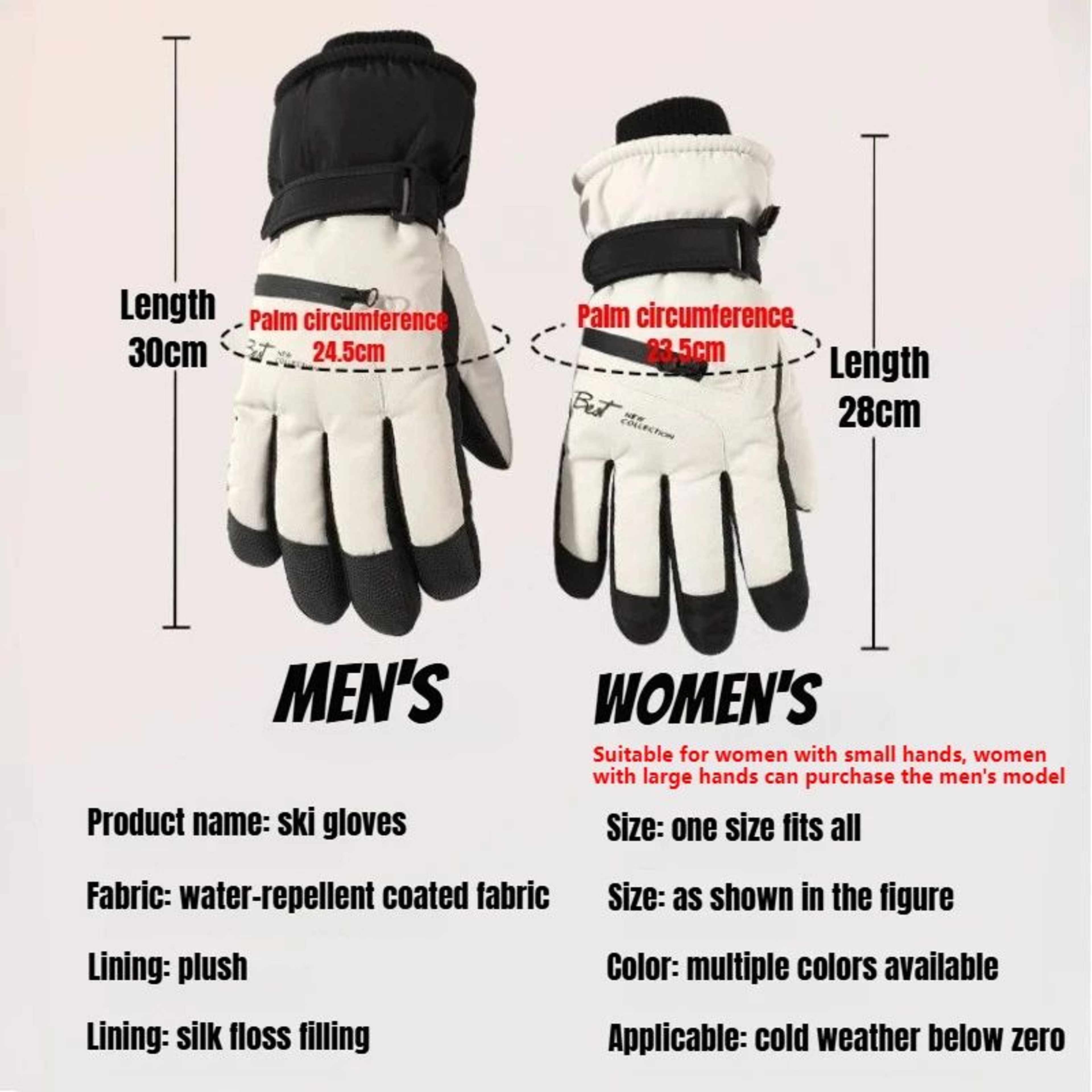 AllWeather Thermal Waterproof Winter Cycling  Ski Gloves  Unisex Warm Touch Screen Grip Gloves 1